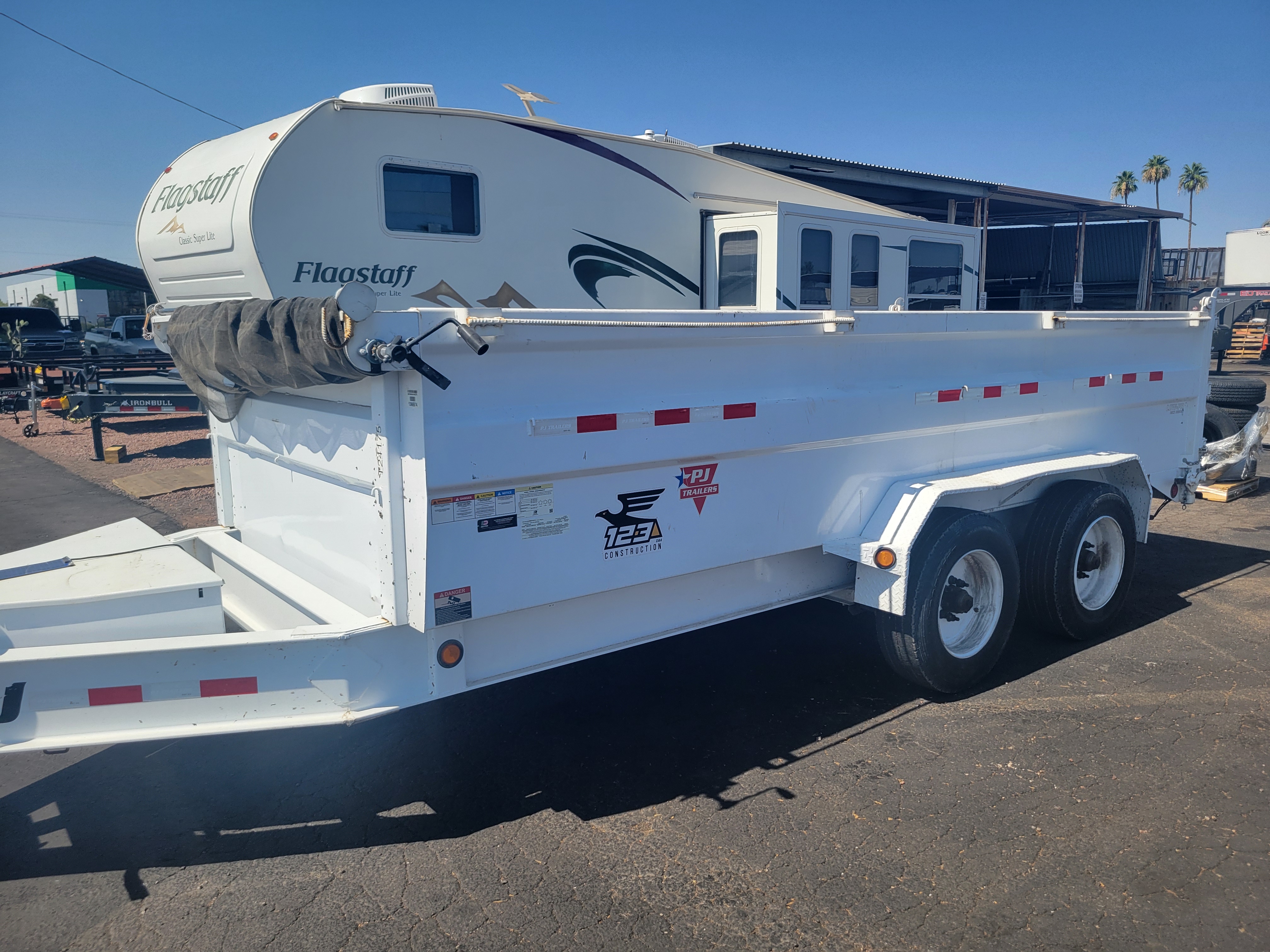 P.J. Trailers 16x7 HD Low-Pro Dump 36" Sides - Stock #USD6974 - Image 3 of 4