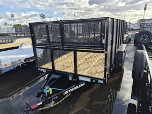 P.J. Trailers 14x83 Tandem Axle, 7K GVWR, 4' Exp Sides, Channel Utility