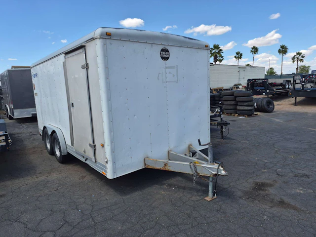 Wells Cargo 7'6"x16' Enclosed Cargo Trailer w/ Rear Ramp Door