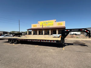 Norstar 36x102 Gooseneck Low Pro Flat Deck, Slide Out Ramps, 22K GVWR