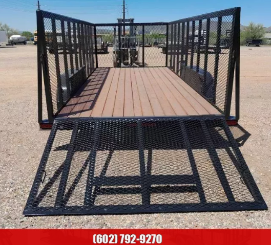 Sun Country Trailers 14x83 SU Tandem Axle, 4' Raised and Expanded Sides, D-Rings, Ramp Gate, Wrap Tongue, Spare Mount - Stock #PLC0922 - Image 3 of 5