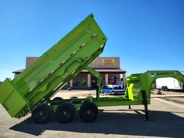 Iron Bull 16'x83" Scissor I-Beam Gooseneck Dump Trailer w/ 48" Sides (DTG)