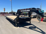 PJ Trailers 36' Gooseneck Low-Pro Flatdeck with Singles, 15,680 GVWR, Monster Ramps, 14 Ply Tires Stock #PPJ11220 - Thumbnail 3