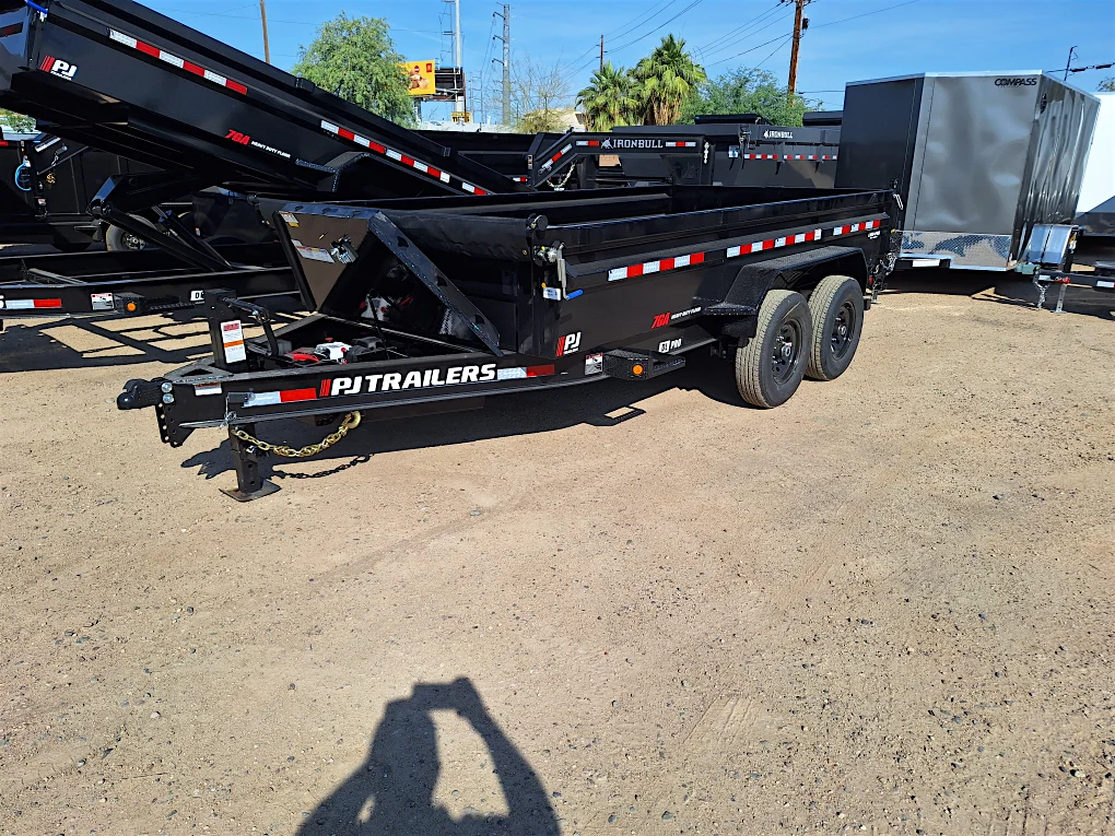 P.J. Trailers 16'x83" Low Pro Dump Trailer w/ 2' Sides (DL) - Stock #PJD1565 - Image 1 of 7 P.J. Trailers 16'x83" Low Pro Dump Trailer w/ 2' Sides (DL) - Stock #PJD1565 - Image 1 of 7