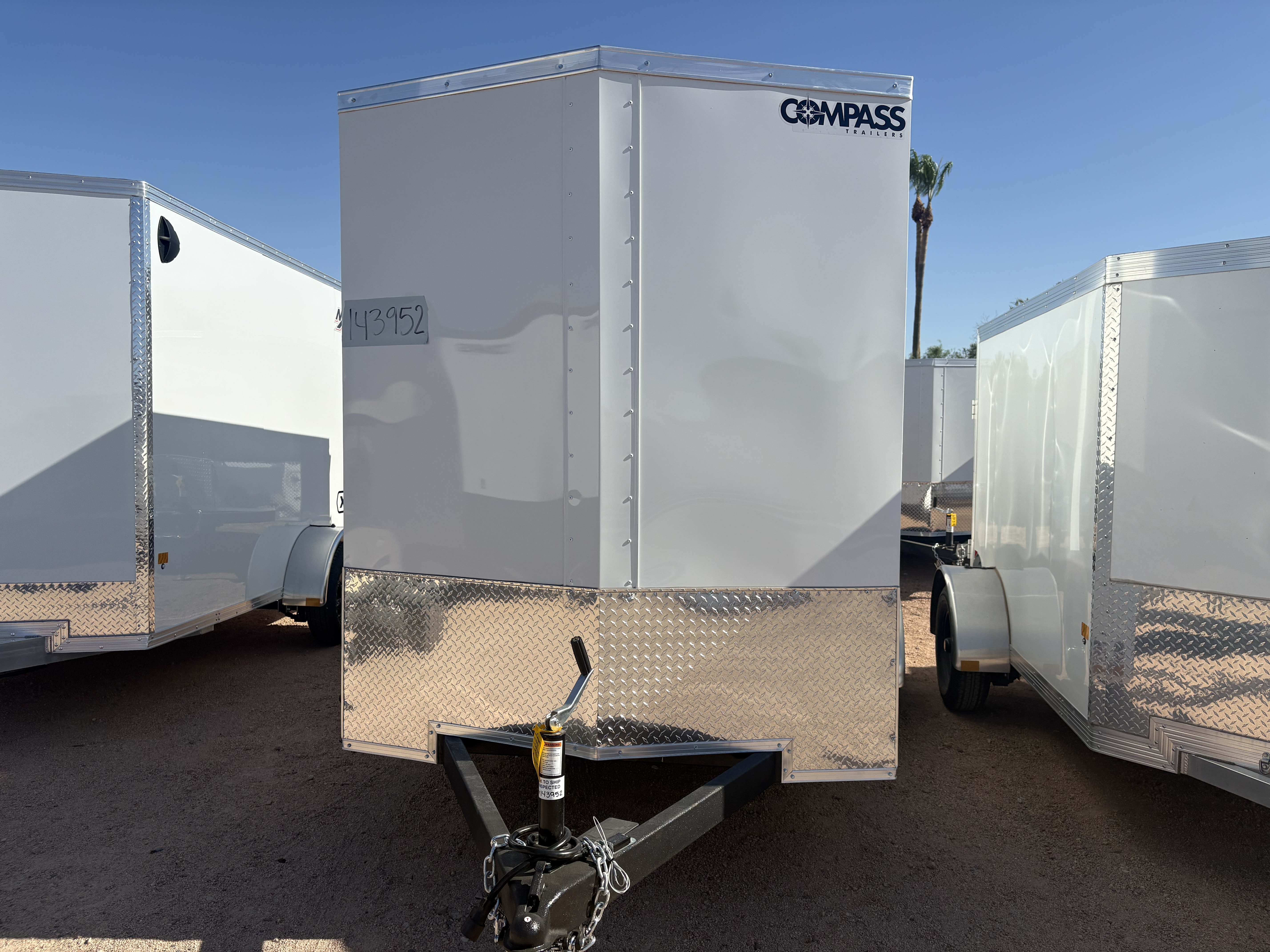 Compass 12x6 Indigo DLX, Flat Top V-Nose, 7K GVWR, Ramp Door - Stock #CMP2882 - Image 1 of 5