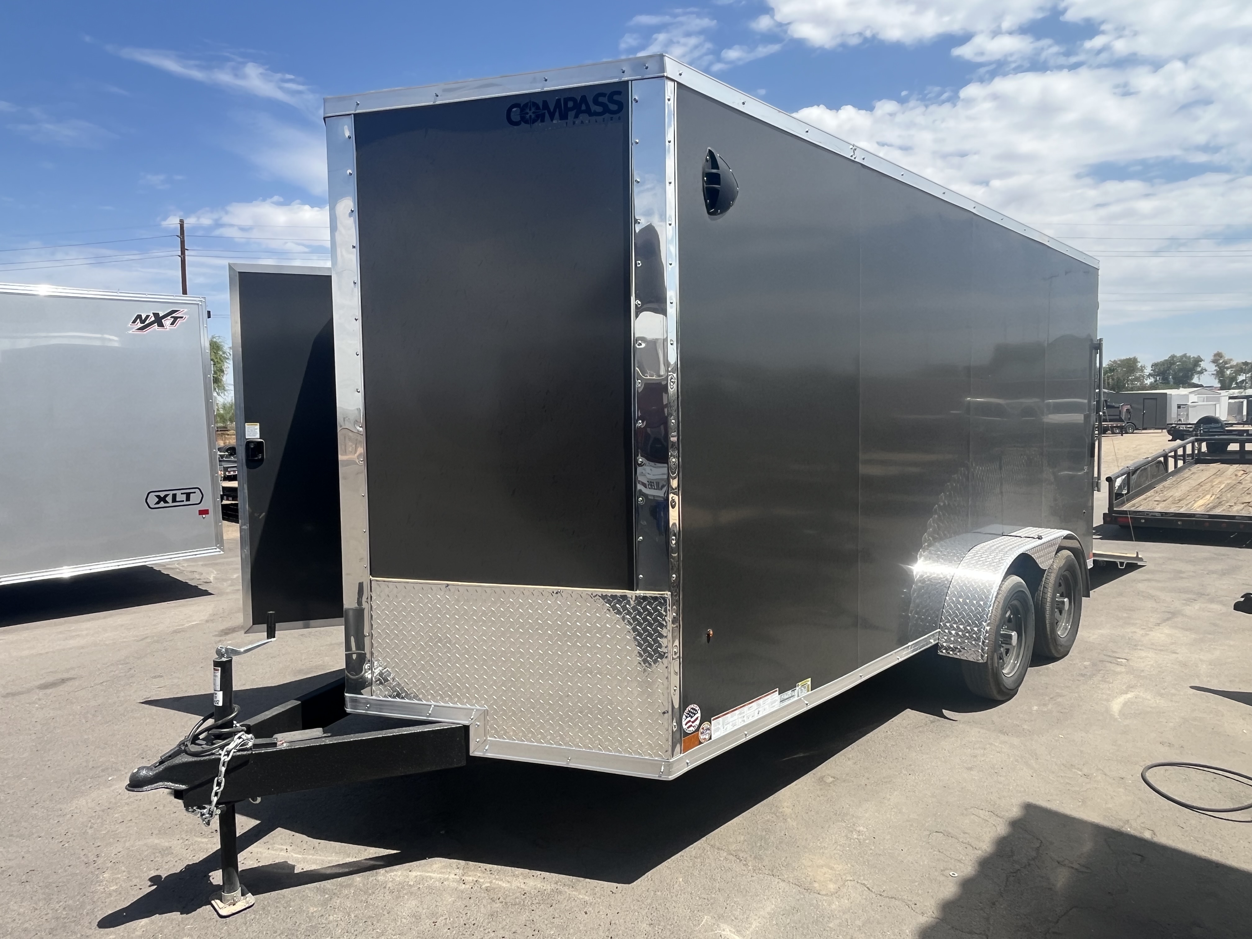 Compass 7'x16' Enclosed Cargo Trailer w/ Rear Ramp Door