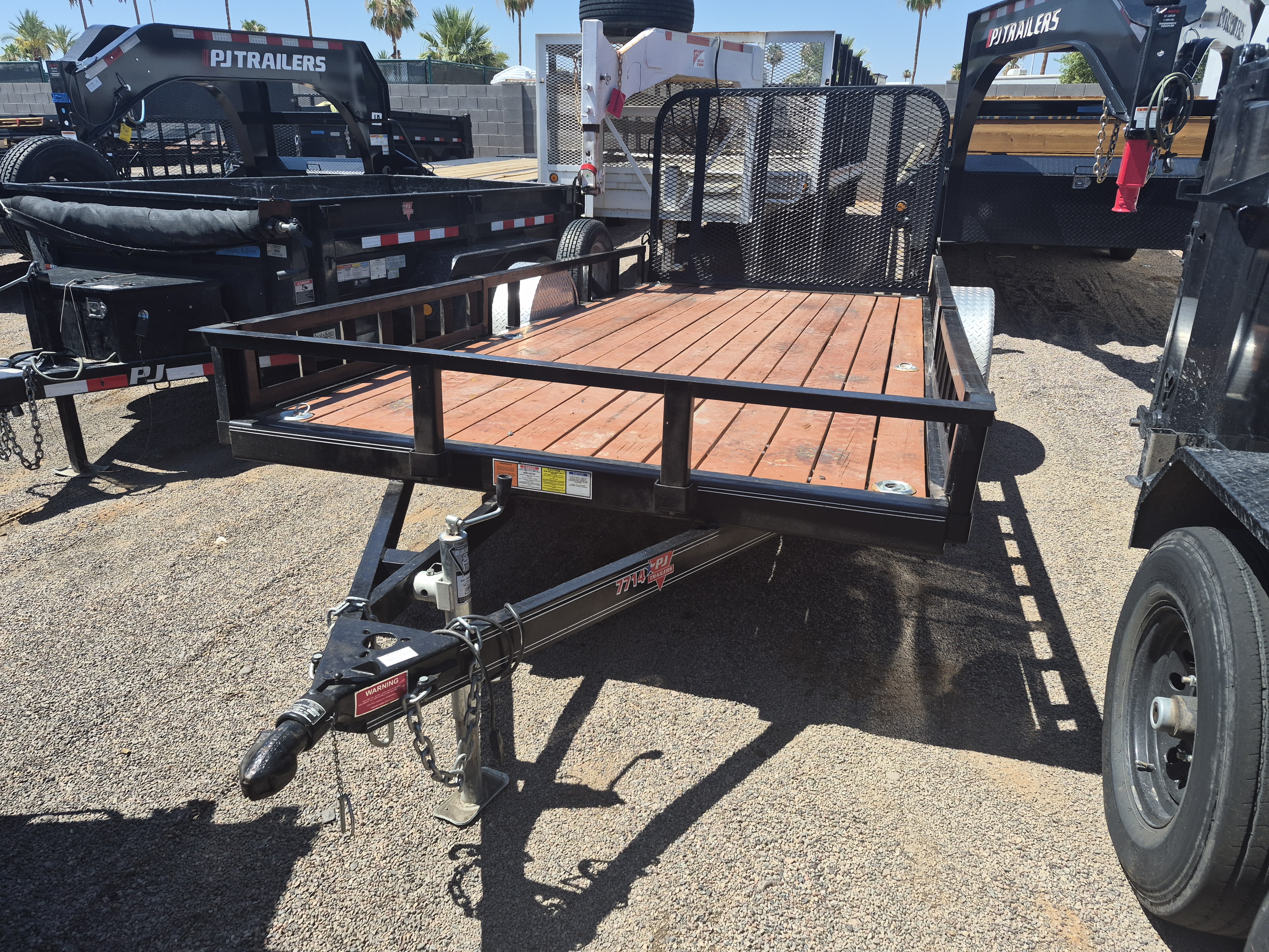 PJ TRAILERS 2024 PJ 77x14 single axle utilty with side load ramps - Stock #USD2044 - Image 1 of 3