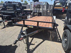PJ TRAILERS 2024 PJ 77x14 single axle utilty with side load ramps