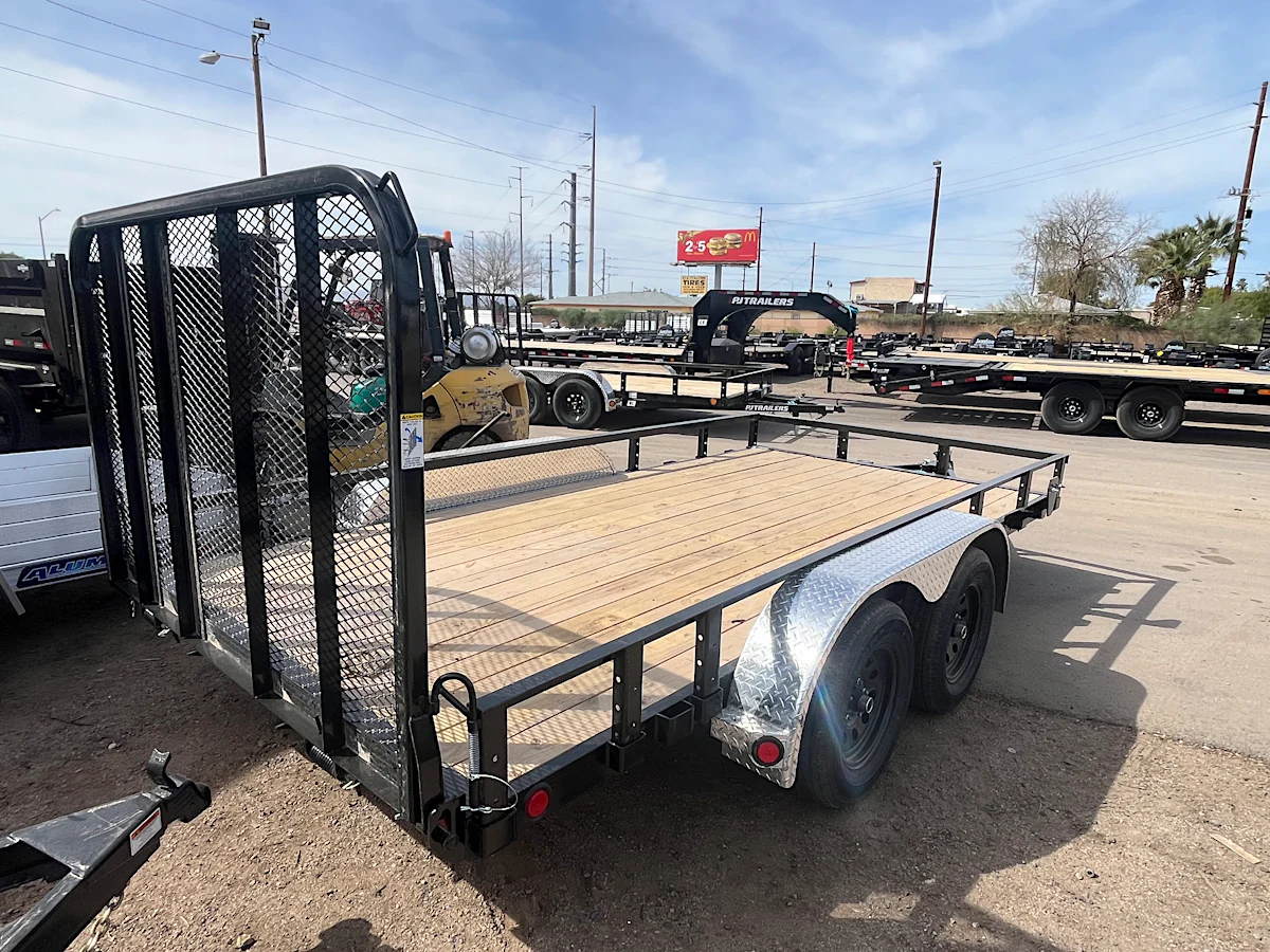P.J. Trailers 14x83 Tandem Axle, 7K GVWR, Channel Utility - Stock #PPJ11092 - Image 4 of 7 P.J. Trailers 14x83 Tandem Axle, 7K GVWR, Channel Utility - Stock #PPJ11092 - Image 4 of 7