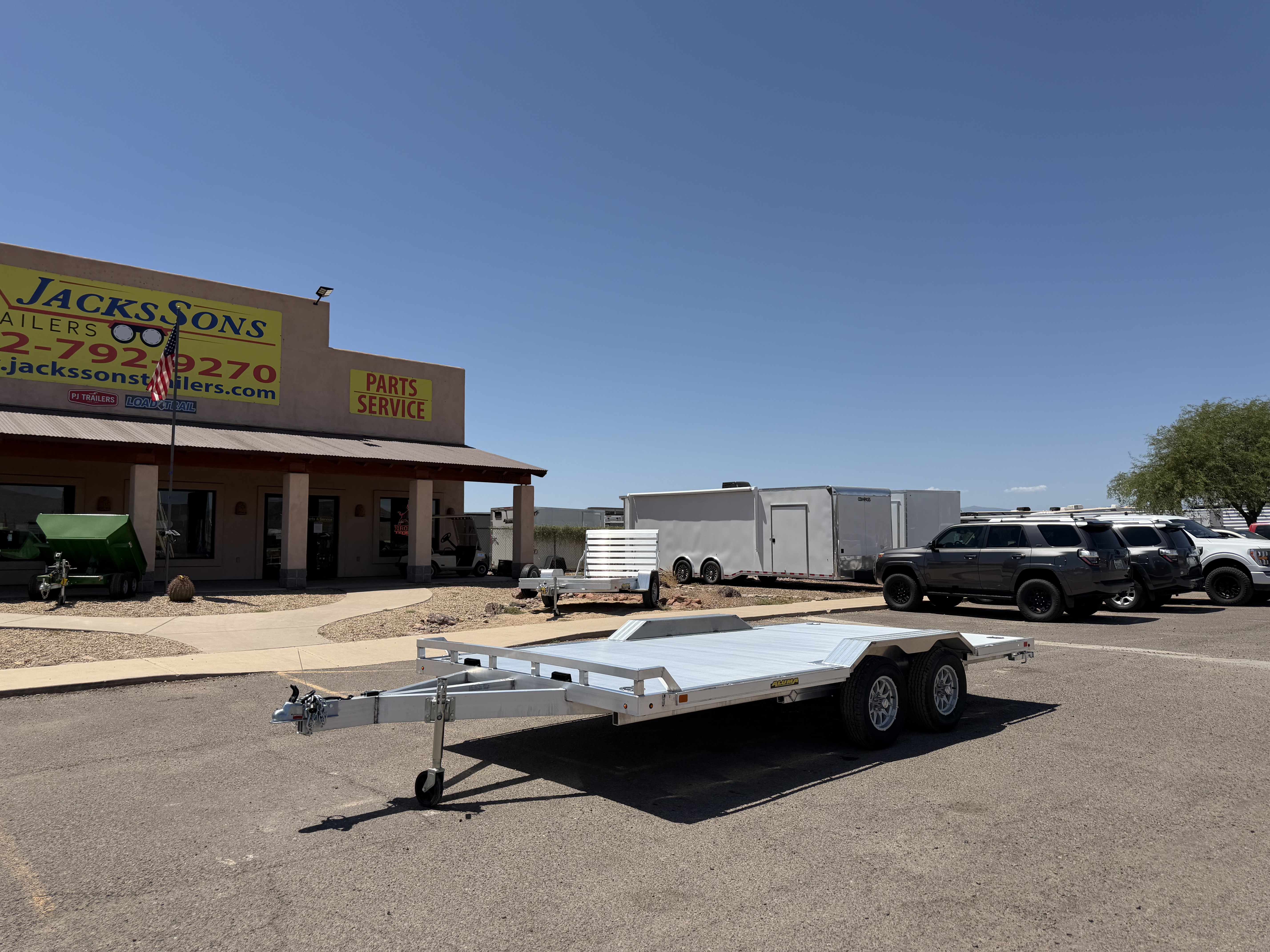 Aluma 16'x102" Aluminum Car Trailer w/ Ramps (WB16)