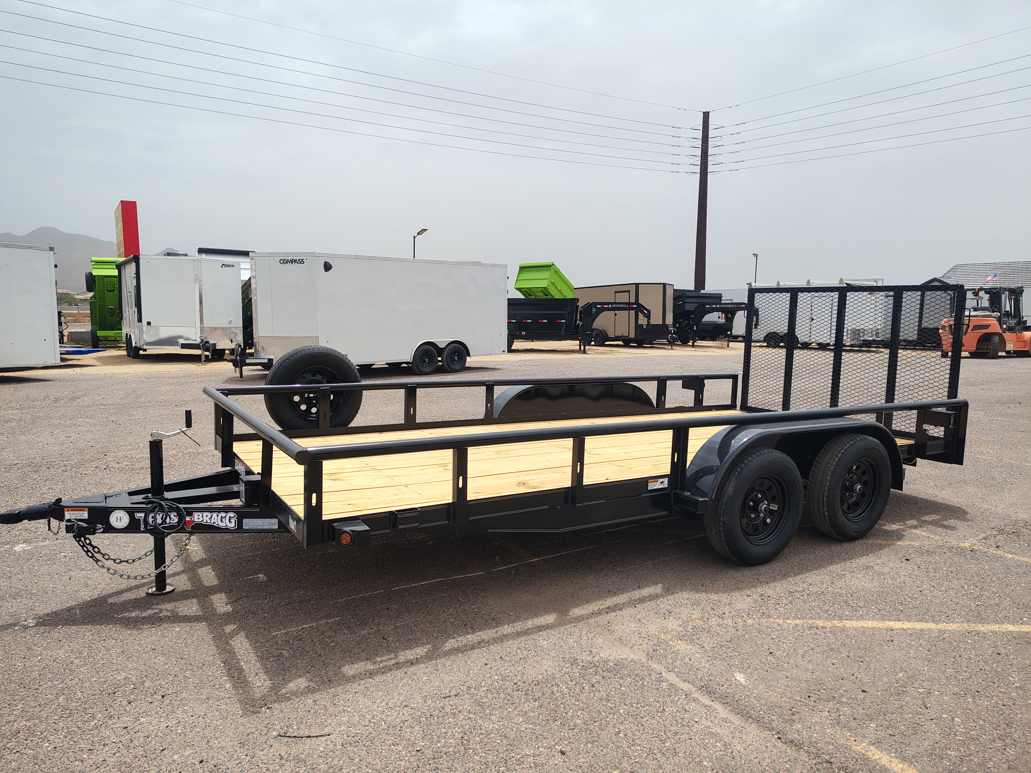 Texas Bragg 16'x83" Overwidth Pipe-Top Utility Trailer (16POW)