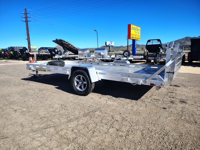 Aluma 15 X78" Aluminum, Single Axle w/ Elec. Brakes,  Bi-Fold Tailgate - Stock #USD8766 - Image 2 of 7