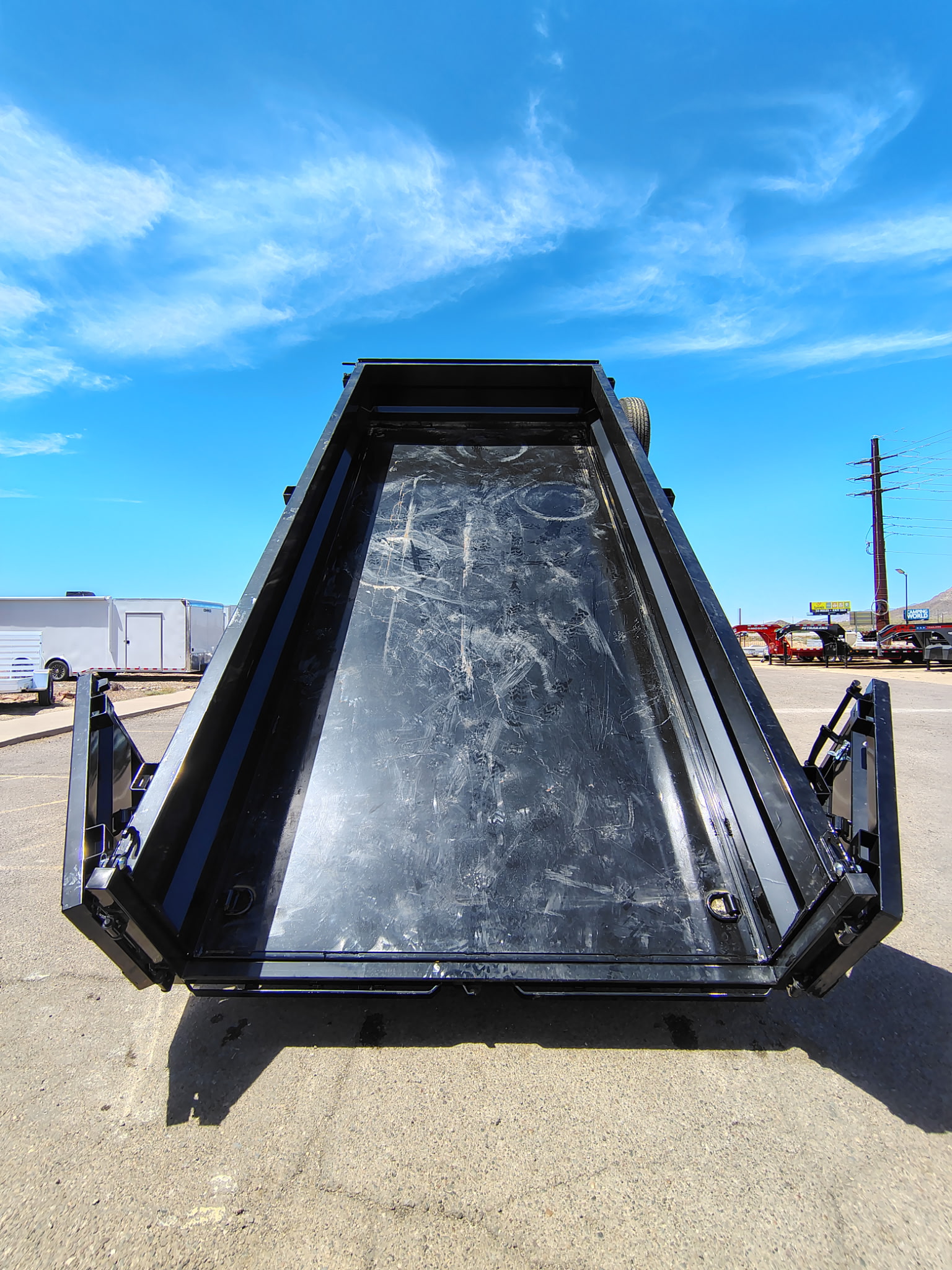 Iron Bull 16'x83" Scissor Dual I-Beam Bumper Pull Dump Trailer w/ 24" Sides (DTB)