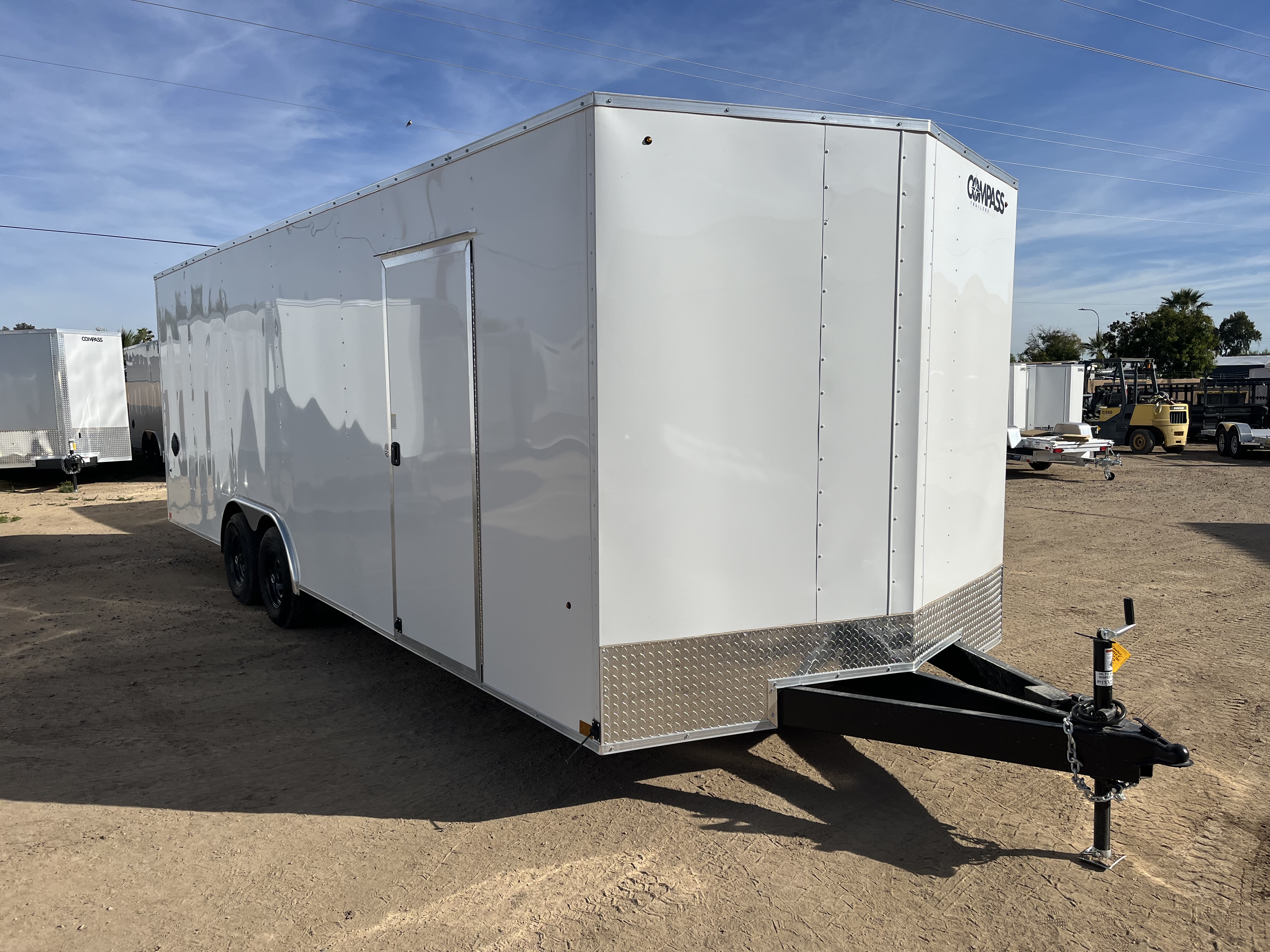 Compass 24x8.5 Indigo DLX Car Hauler, 10K GVWR, 6" Extra Height, Ramp Door - Stock #CMP2769 - Image 1 of 11
