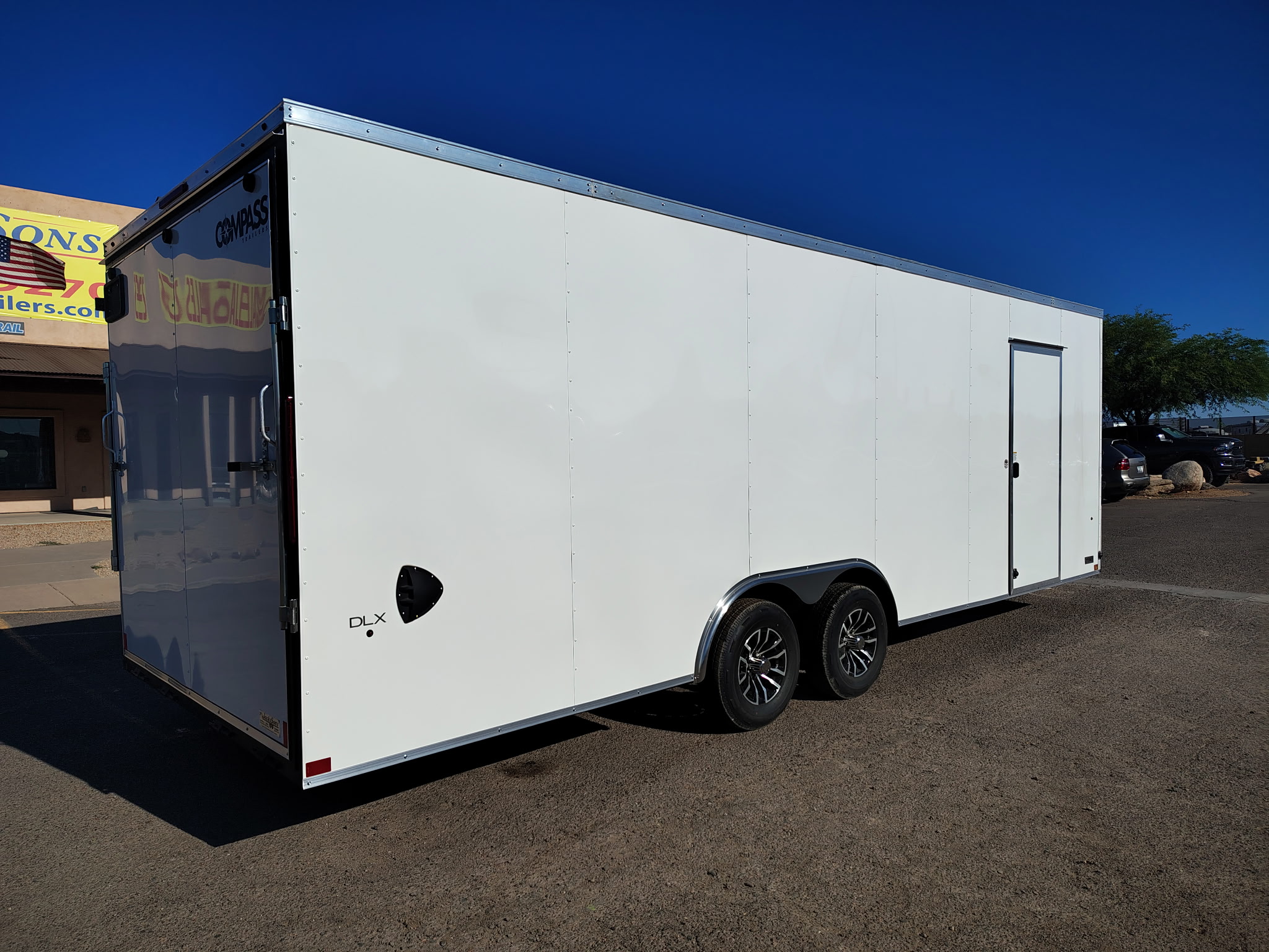 Compass 24x8.5 Indigo DLX Car Hauler, 10K GVWR, 6" Extra Height, Ramp Door - Stock #CMP2864 - Image 2 of 9