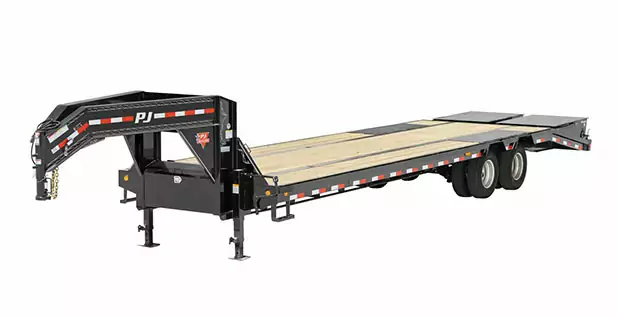 PJ L3 14″ I-beam Low-Profile Flatbed Gooseneck
