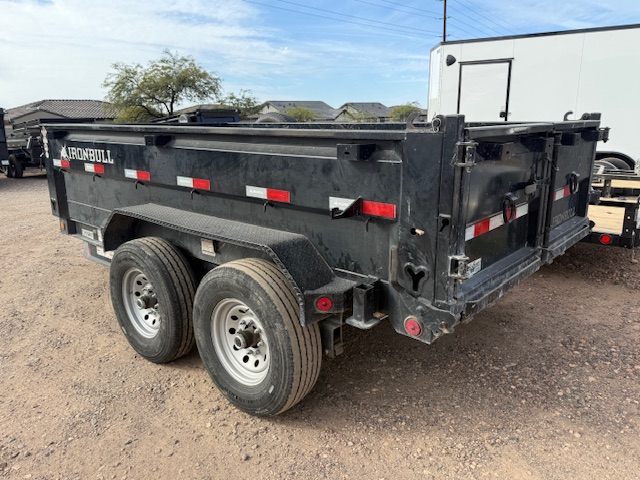 IRONBULL 12X72 TANDEM AXLE DUMP, 14K GVWR, 14PLY, 24" SIDES - Stock #USD7424 - Image 3 of 6