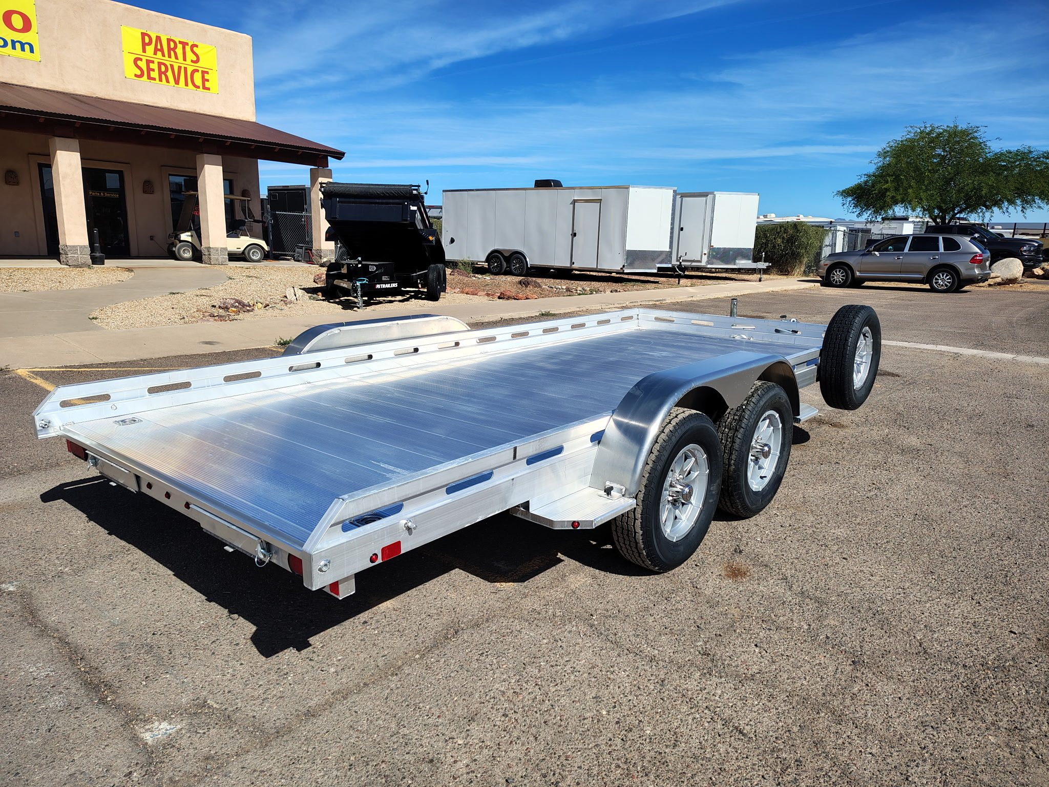 Aluma 16x80 All Aluminum, 8.5K GVWR, Tandem Axle, Ramp (8016TA-EL-R-RTD) - Stock #ALU374 - Image 3 of 7