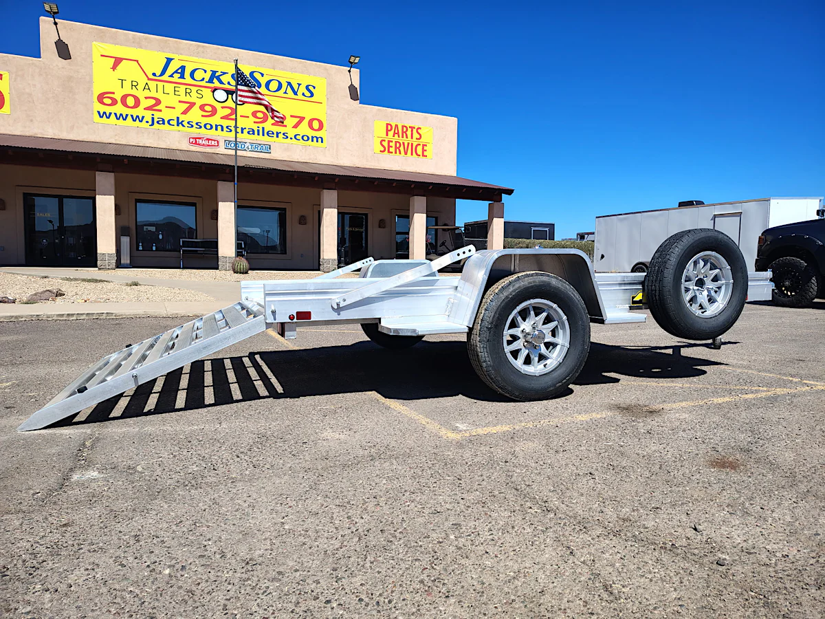 Aluma 10x68 All Aluminum, 3K GVWR, Heavy Single Axle, Straight Tailgate (6810H-S-TG) - Stock #ALU381 - Image 3 of 5 Aluma 10x68 All Aluminum, 3K GVWR, Heavy Single Axle, Straight Tailgate (6810H-S-TG) - Stock #ALU381 - Image 3 of 5