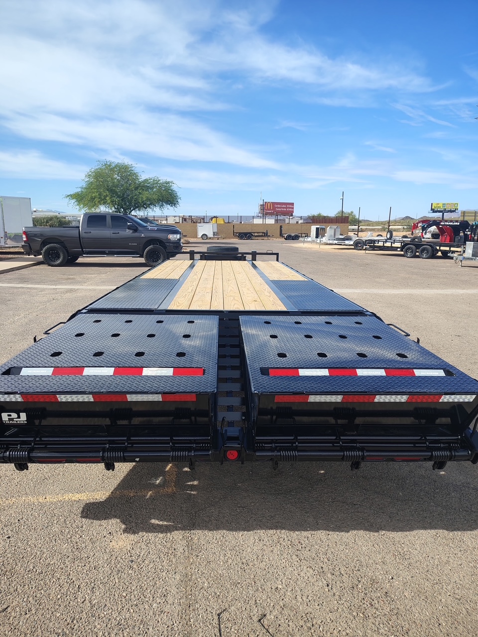 P.J. Trailers 25x102 Tandem Axle 25,900 GVWR Low-Pro Deckover with Duals, Monster Ramps, 14 Ply Tires - Stock #PPJ11178 - Image 5 of 12
