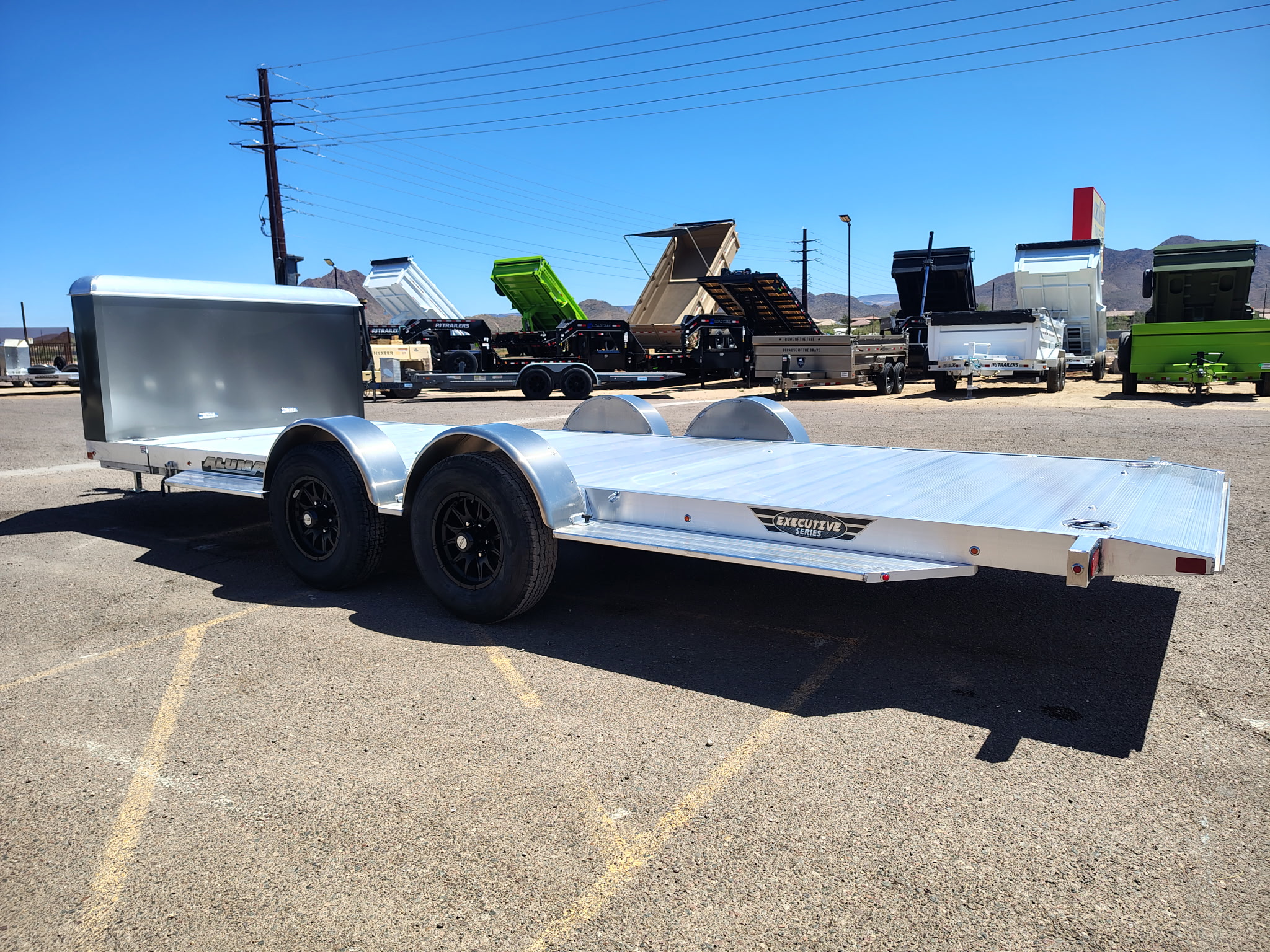 Aluma 18x82 All Aluminum, 10K GVWR, Heavy Tandem Axle, XL Tilt w/ Cargo Box (8218H-XL-TILT-TA-EL-RTD-CB) - Stock #ALU376 - Image 7 of 11