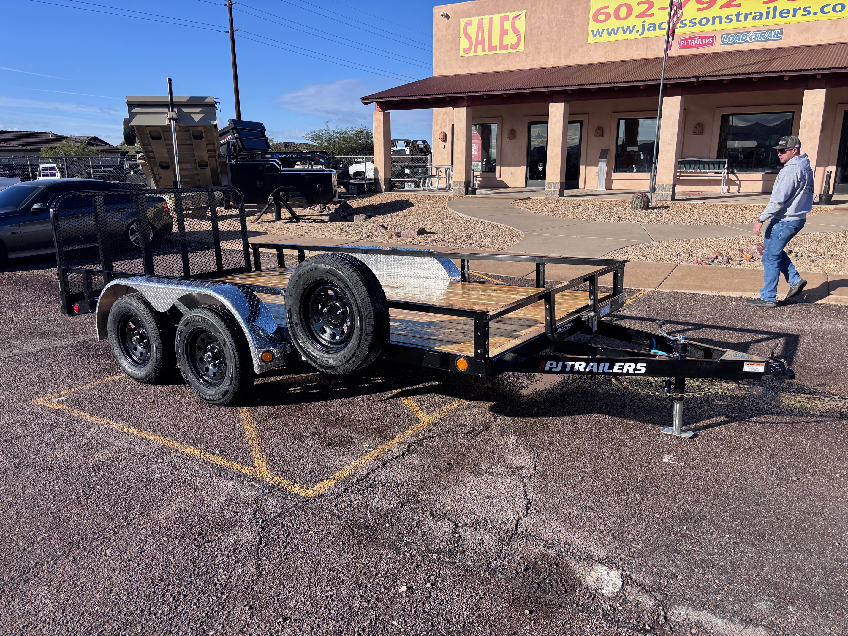 P.J. Trailers 14x83 Tandem Axle, 7K GVWR, Channel Utility, DT w/ 3' Gate - Stock #PPJ11073 - Image 3 of 4