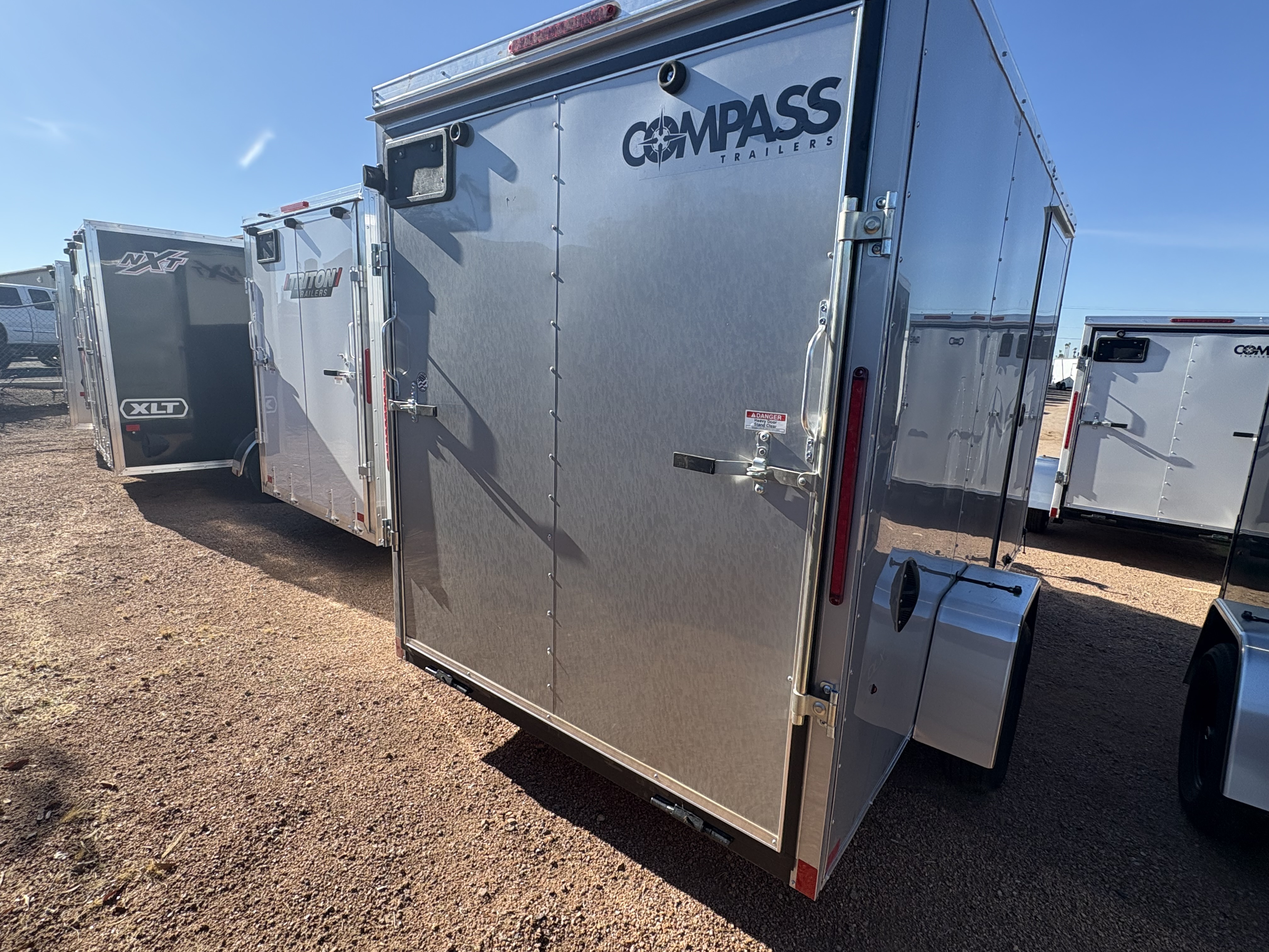 Compass 6'x12' Enclosed Cargo Trailer w/ Rear Ramp Door