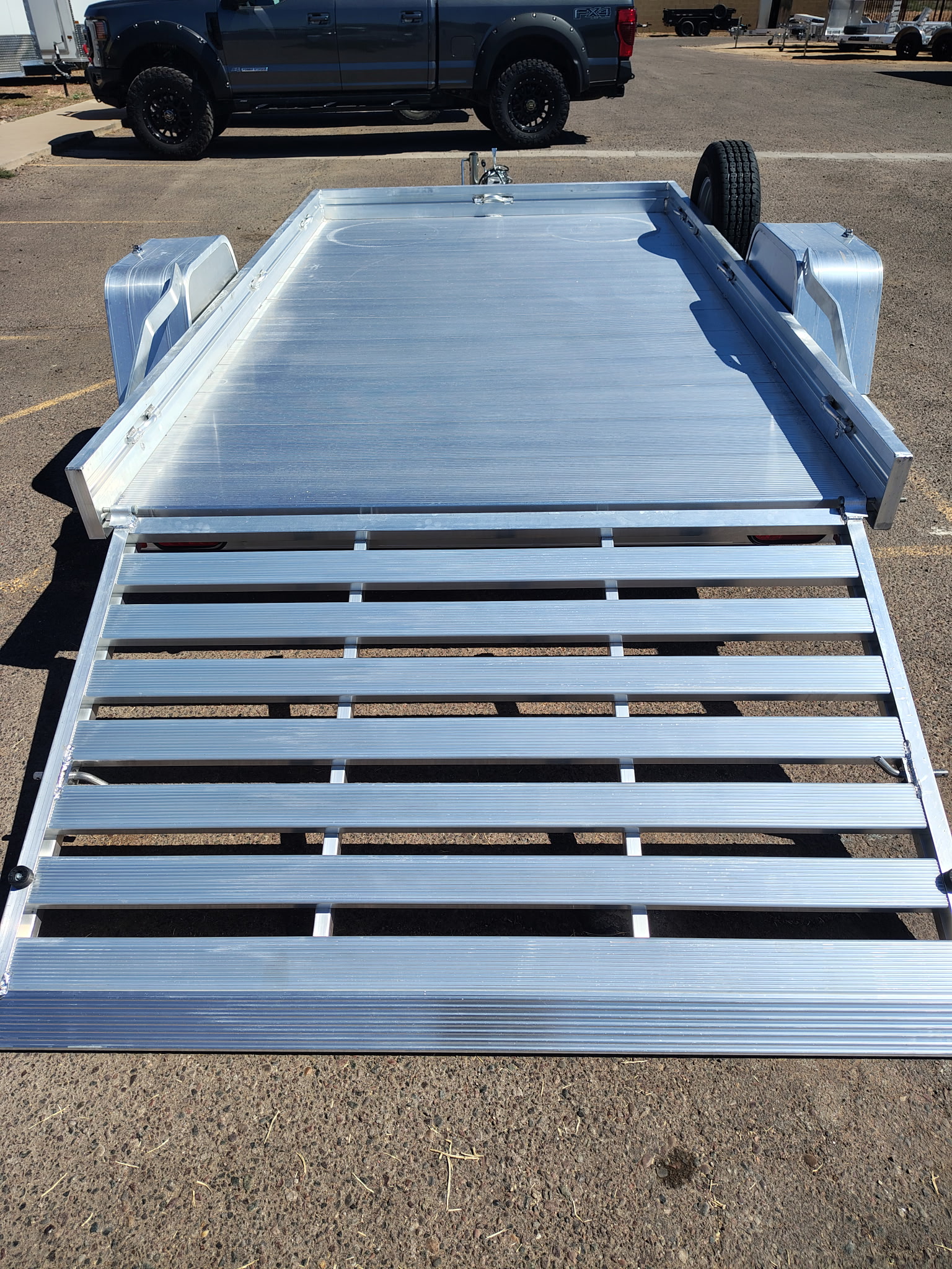 Aluma 10x68 All Aluminum, 3K GVWR, Heavy Single Axle, Straight Tailgate (6810H-S-TG) - Stock #ALU378 - Image 3 of 5