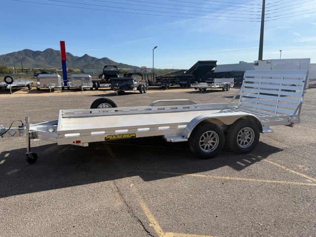 Aluma 16x80 All Aluminum, 8.5K GVWR, Tandem Axle, Electric Brake, Ramps, W/ Tailgate, RTD (8016TA-EL-R-TG-RTD) - Stock #ALU361 - Image 3 of 14