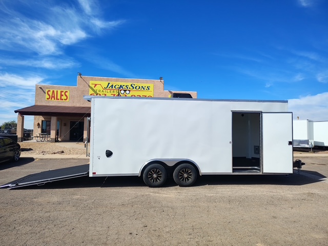 Compass 20x8.5 Jasper SE Car Hauler, 10K GVWR, Ramp Door, A/C, White Wall / Ceiling, RTP Floor - Stock #CMP2758 - Image 5 of 9