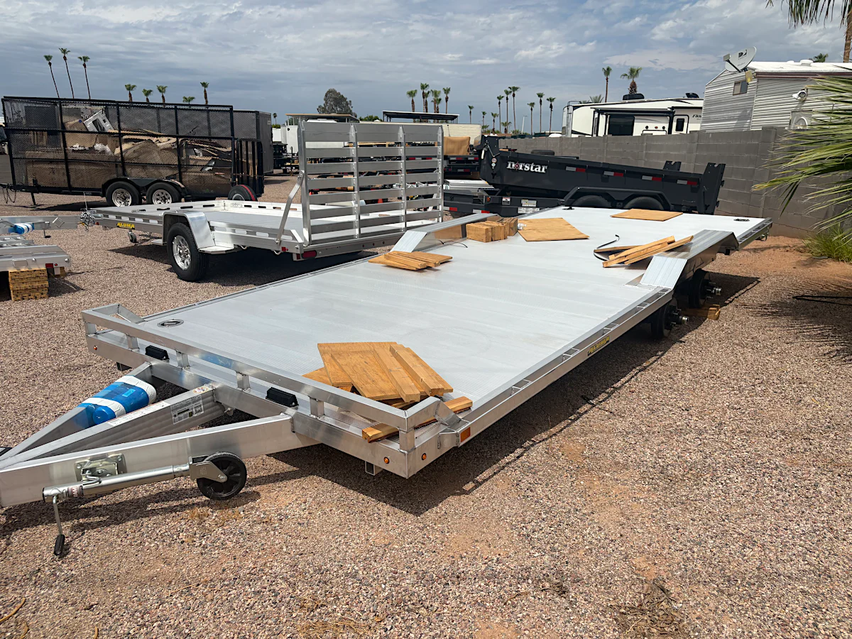 Aluma Aluma 20'x102" Aluminum Car Trailer w/ Drive-Over Fenders (WB20H) - Stock #ALU409 - Image 1 of 5 Aluma Aluma 20'x102" Aluminum Car Trailer w/ Drive-Over Fenders (WB20H) - Stock #ALU409 - Image 1 of 5