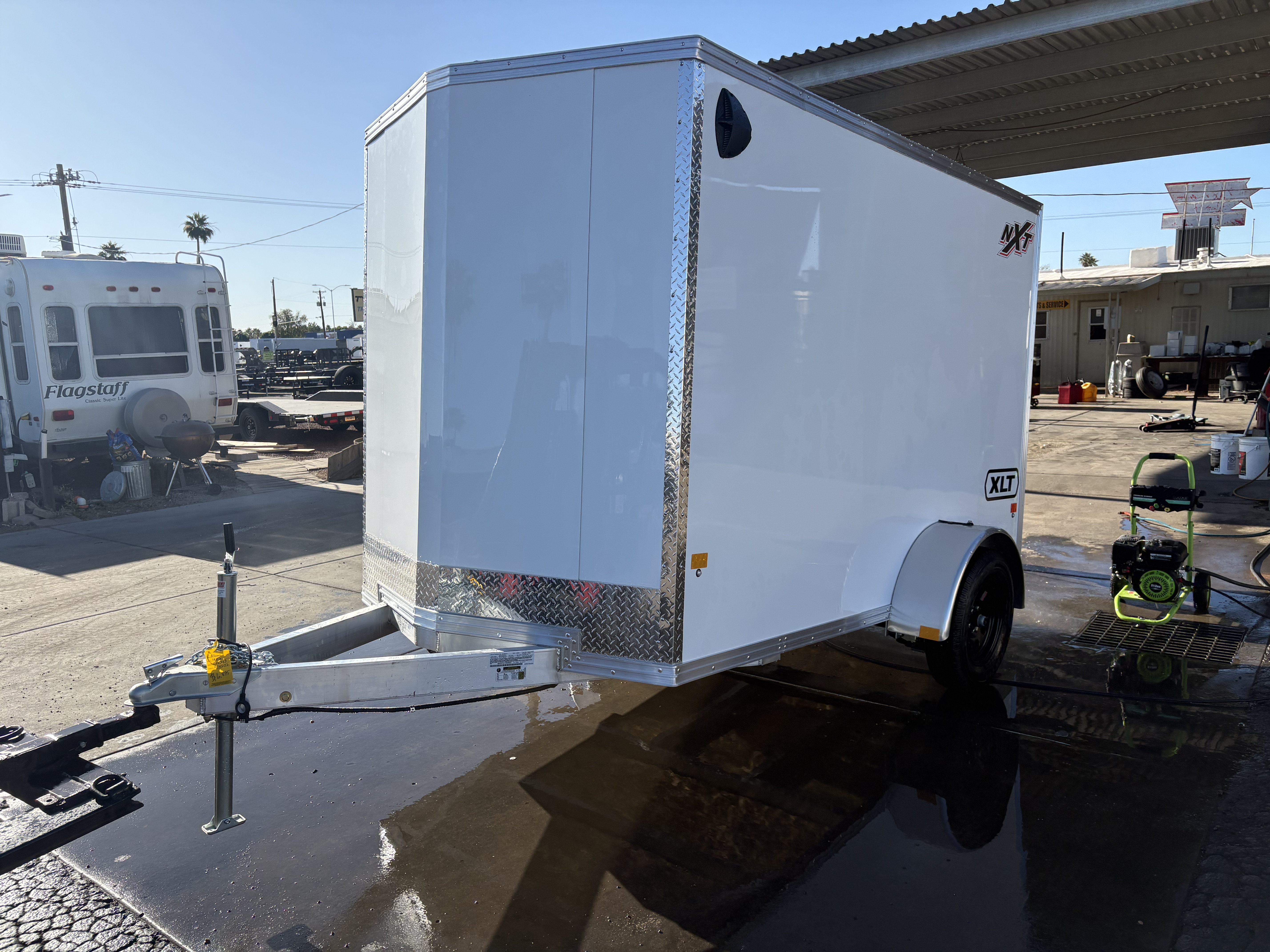 Alcom 10x6 All Aluminum XLT-P Enclosed, 3K GVWR, 72" Side Door, Ramp Door - Stock #ALC271 - Image 2 of 4