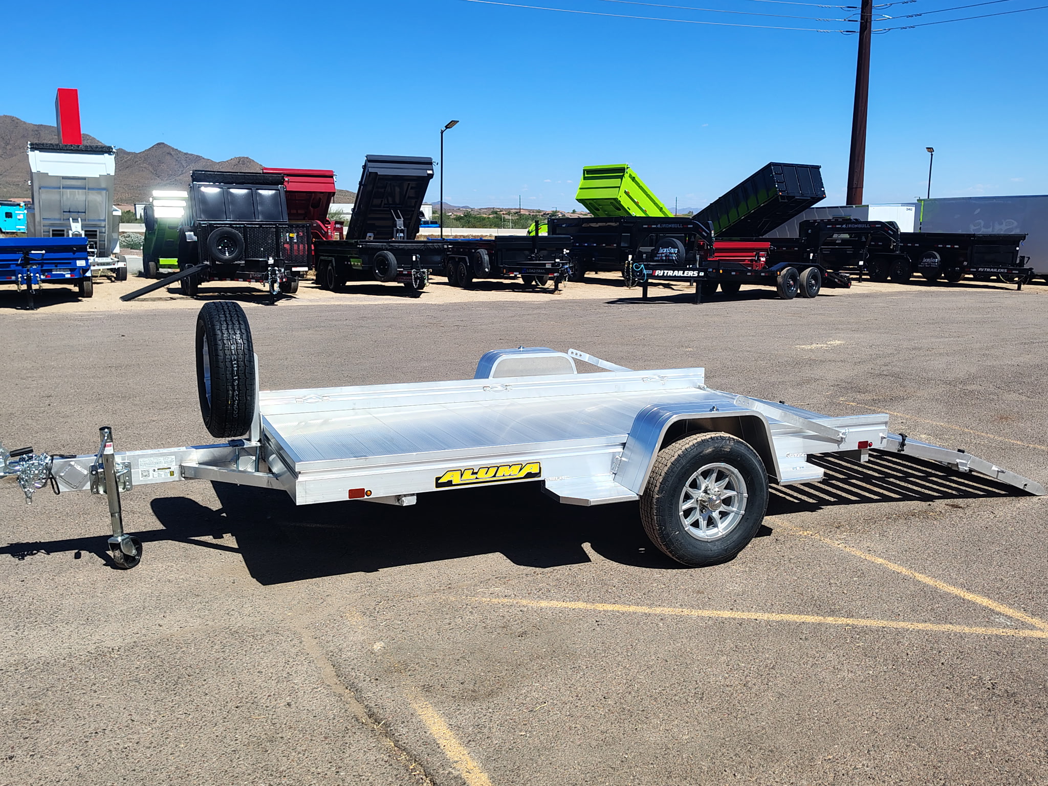 Aluma 10x68 All Aluminum, 3K GVWR, Heavy Single Axle, Bi-Fold Tailgate (6810H-S-BT) - Stock #ALU368 - Image 7 of 7