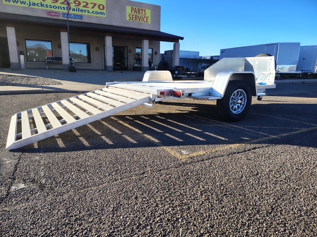 Aluma MC210 Motorcycle Trailer, 3K GVWR, Single Axle (MC210S-R-RTD) - Stock #ALU303 - Image 7 of 8
