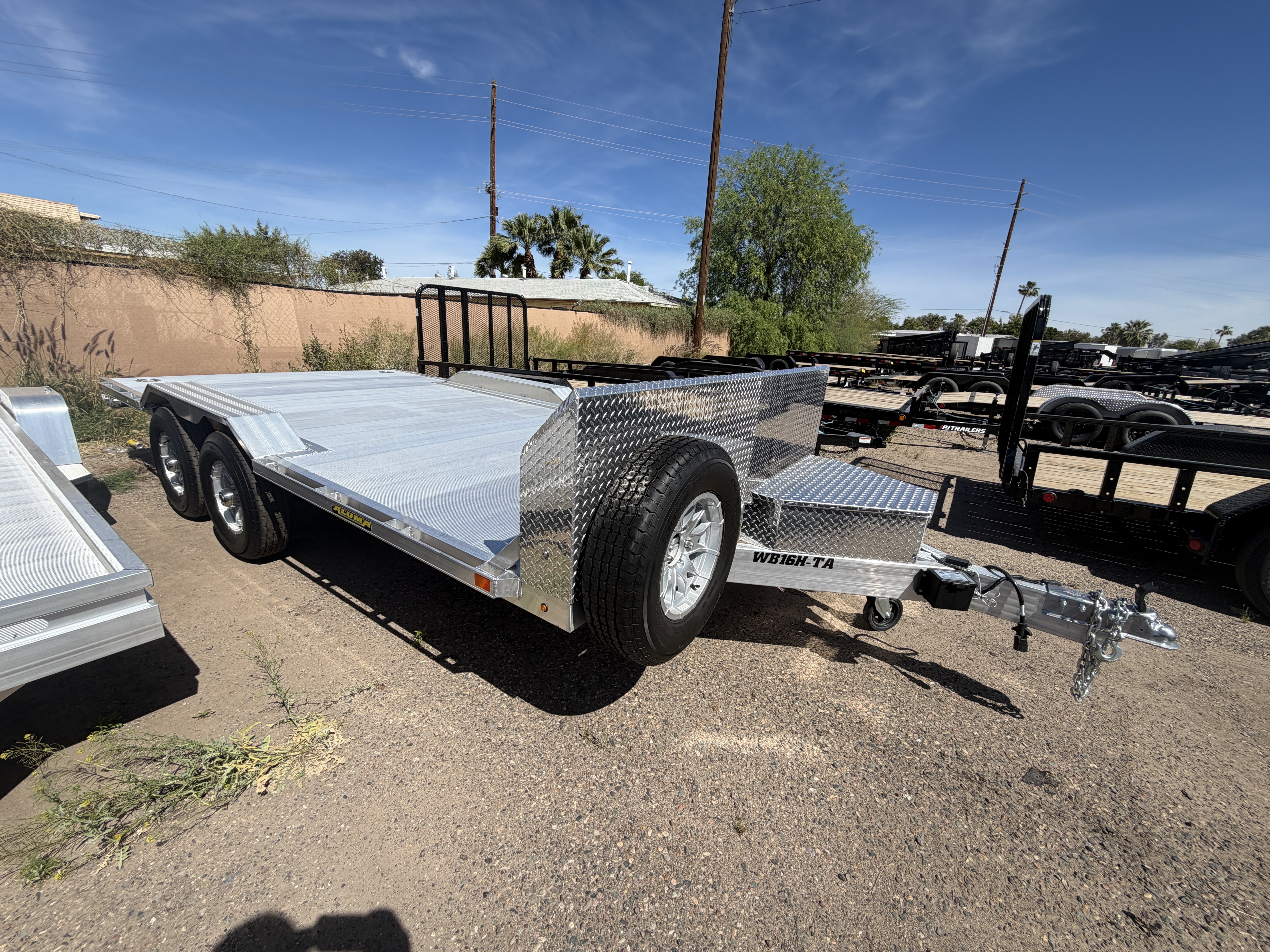Aluma 16x102 All Aluminum Wide Body, 10K GVWR, Heavy Tandem Axle, Electric Brake, Drive-Over-Fenders, Ramps, RTD (WB16H-TA-EL-DOF-R-RR-RTD) - Stock #ALU364 - Image 3 of 9