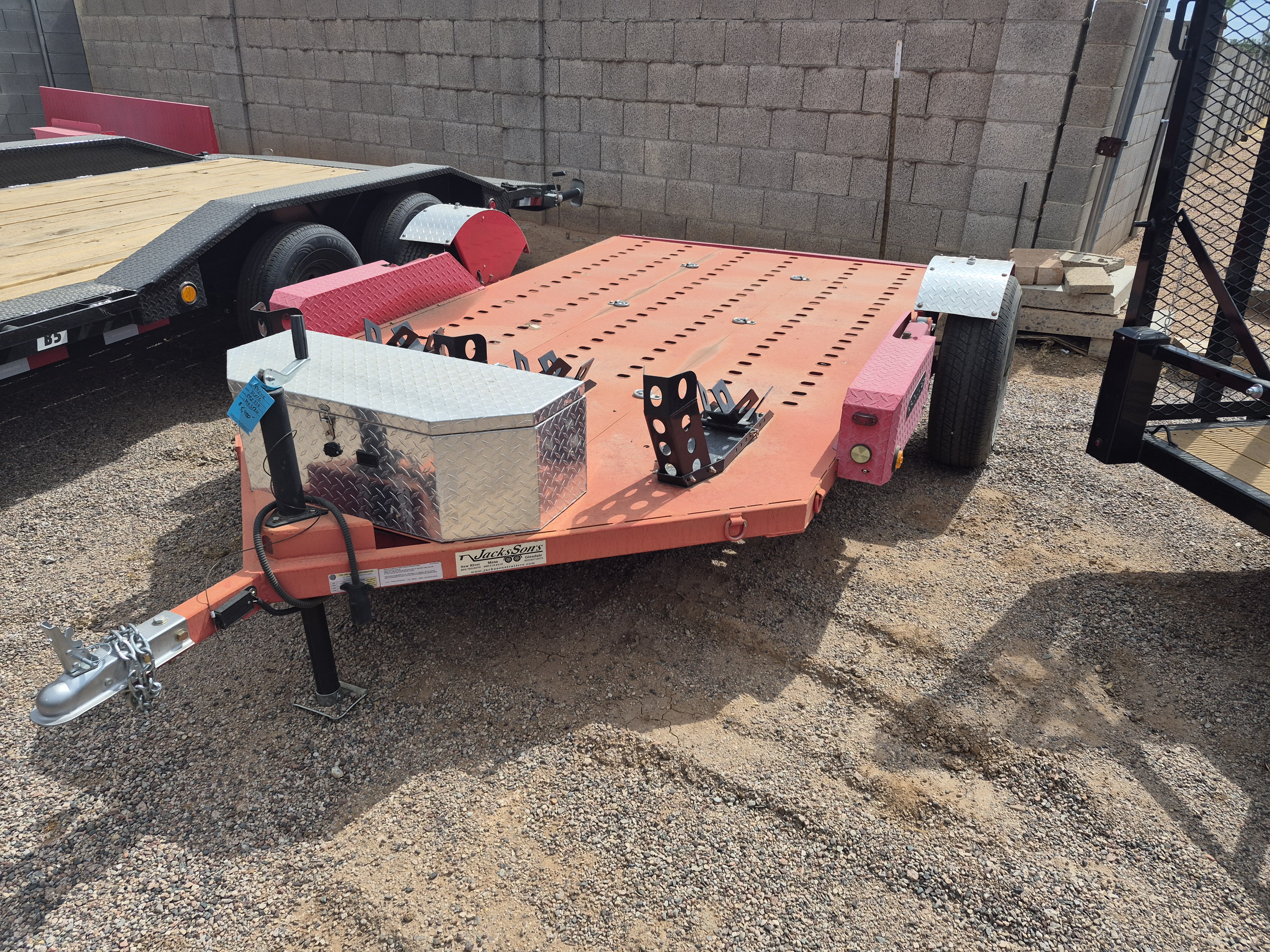 Primo 12x82 single or two place motorcycle - Drops flat to ground - Stock #PRI830 - Image 1 of 1