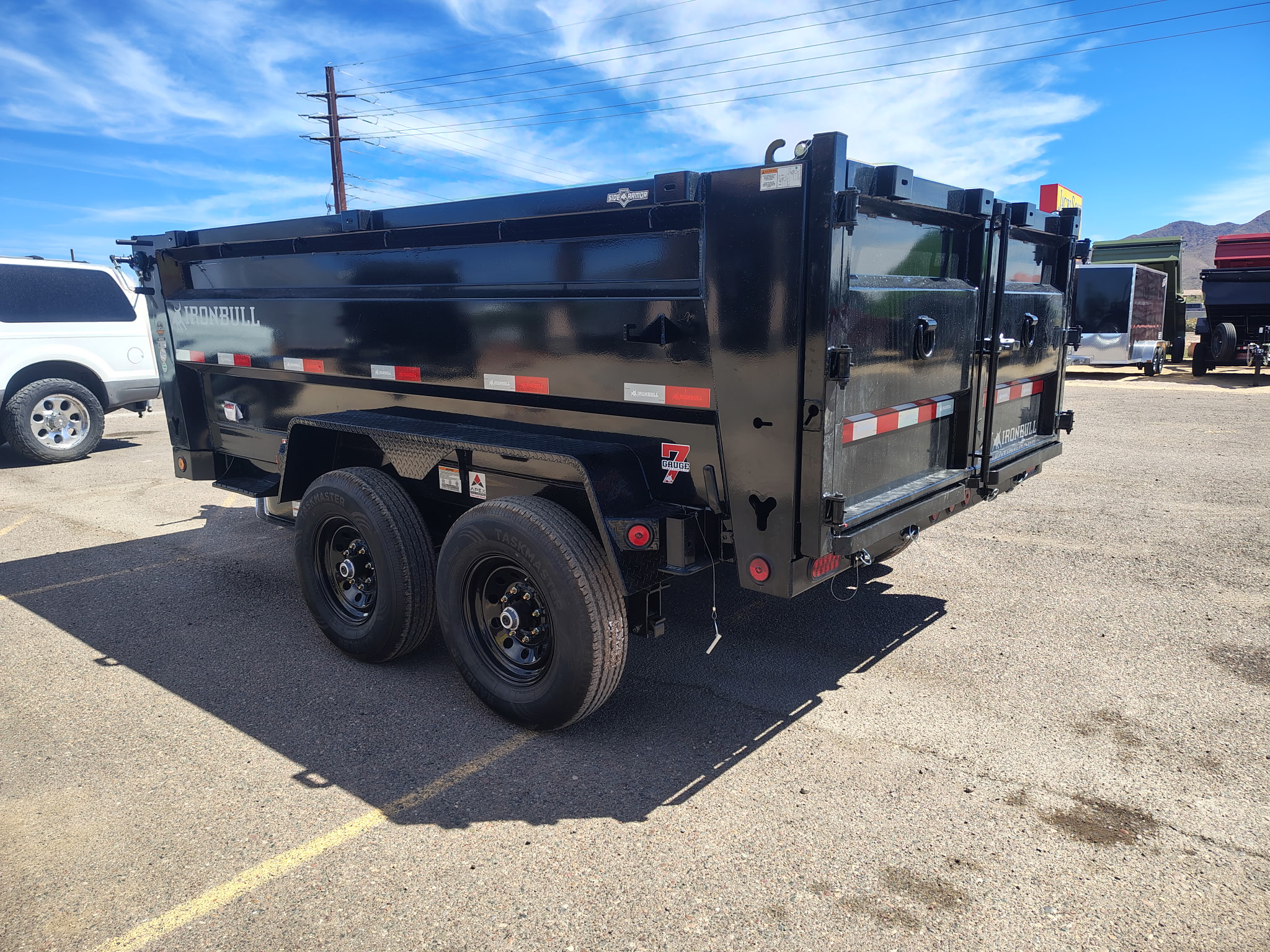 Norstar 12x83 IronBull Tandem Axle Dump, 14K GVWR, 36" Sides, Solar Charger - Stock #NST1431 - Image 9 of 11