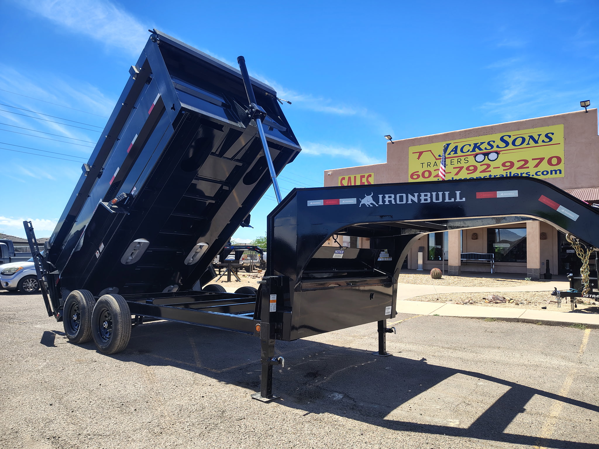 Norstar 14x83 IronBull Gooseneck, Tandem Axle Dump, 15K GVWR, 48" Sides,  Telescopic Cylinder - Stock #NST1429 - Image 3 of 9