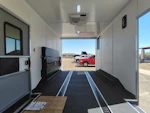 Pace American 16x8.5 Journey SE Flat Top Sloped V-Nose Car Hauler, 7K GVWR, Slider Window, AC/Heat, Jacknife Sofa, Insulated Walls/Ceiling, Drive Over Wheel Boxes, Rubber Flooring, Power Awning Stock #CMP2880 - Thumbnail 12