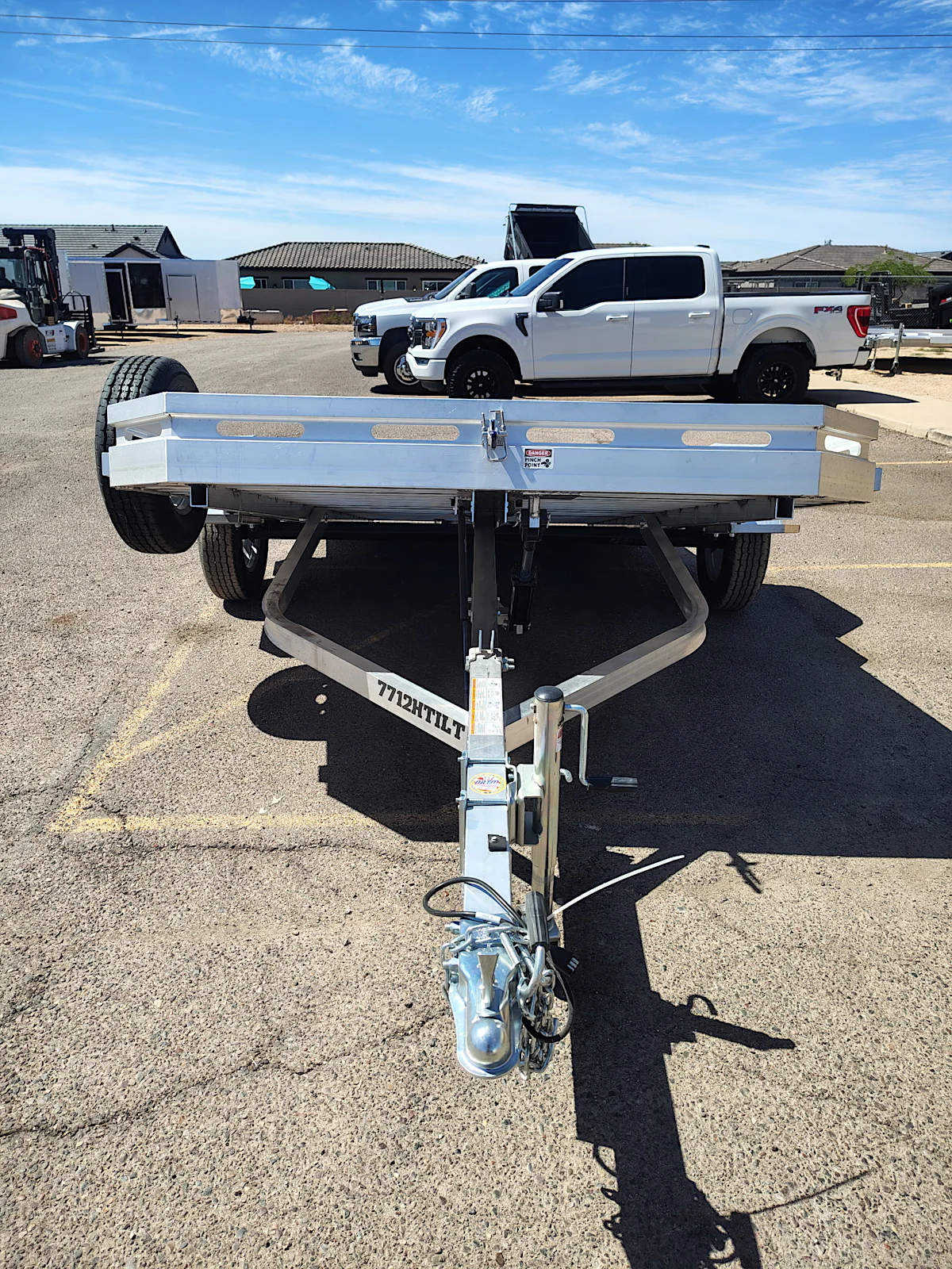 Aluma 12x77 All Aluminum, 3K GVWR, Heavy Tilt Single Axle (7712H-TILT-S) - Stock #ALU389 - Image 10 of 11 Aluma 12x77 All Aluminum, 3K GVWR, Heavy Tilt Single Axle (7712H-TILT-S) - Stock #ALU389 - Image 10 of 11