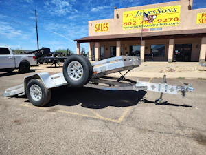 Aluma 12x77 All Aluminum, 3K GVWR, Heavy Tilt Single Axle (7712H-TILT-S)