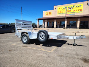 Aluma 10x68 All Aluminum, 3K GVWR, Heavy Single Axle, Straight Tailgate (6810H-S-TG)