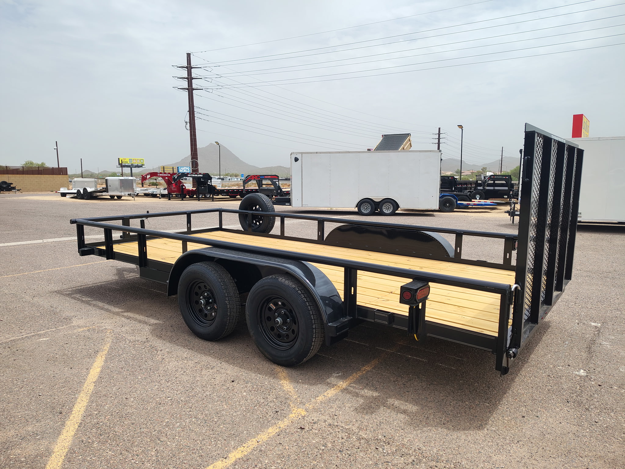 Texas Bragg 16'x83" Overwidth Pipe-Top Utility Trailer (16POW)