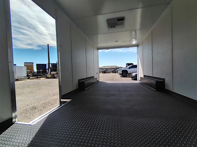 Compass 20x8.5 Jasper SE Car Hauler, 10K GVWR, Ramp Door, A/C, White Wall / Ceiling, RTP Floor - Stock #CMP2758 - Image 2 of 9 Compass 20x8.5 Jasper SE Car Hauler, 10K GVWR, Ramp Door, A/C, White Wall / Ceiling, RTP Floor - Stock #CMP2758 - Image 2 of 9