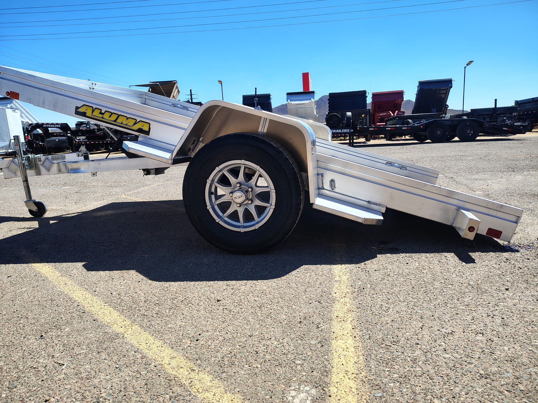 Aluma 10x68 All Aluminum, 3K GVWR, Single Axle, Tilt (6810H-TILT-S-EL) - Stock #ALU366 - Image 3 of 4