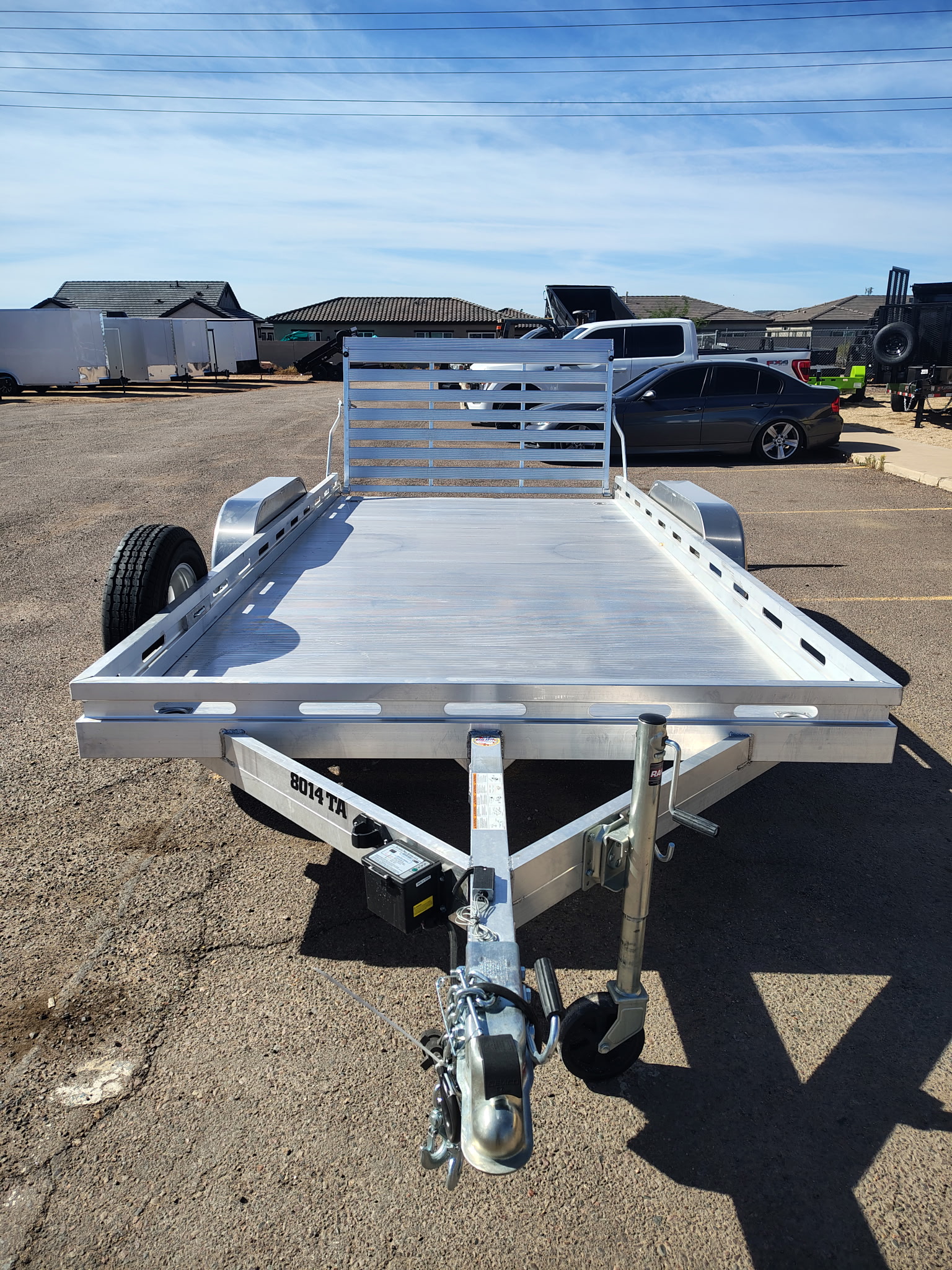 Aluma 14x80 All Aluminum, 8.5K GVWR, Tandem Axle, Straight Tailgate (8014TA-EL-TG-RTD) - Stock #ALU372 - Image 6 of 7