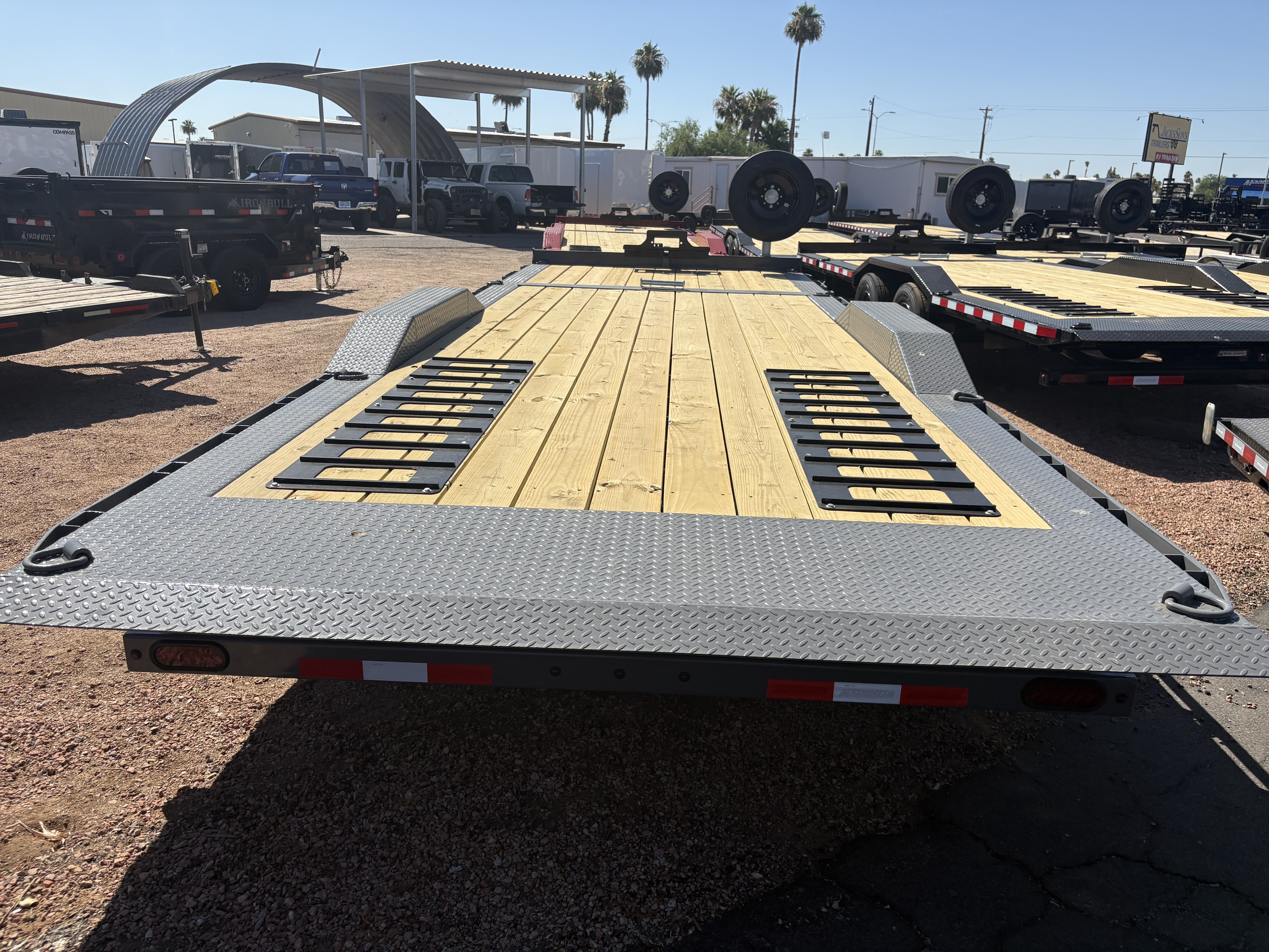 Midsota 24x8.5 (18'+6') Tilt Bed Wide Body, Drive Over Fender, 17,600 GVWR, 80" Steel Toolbox - Stock #MI010 - Image 5 of 6