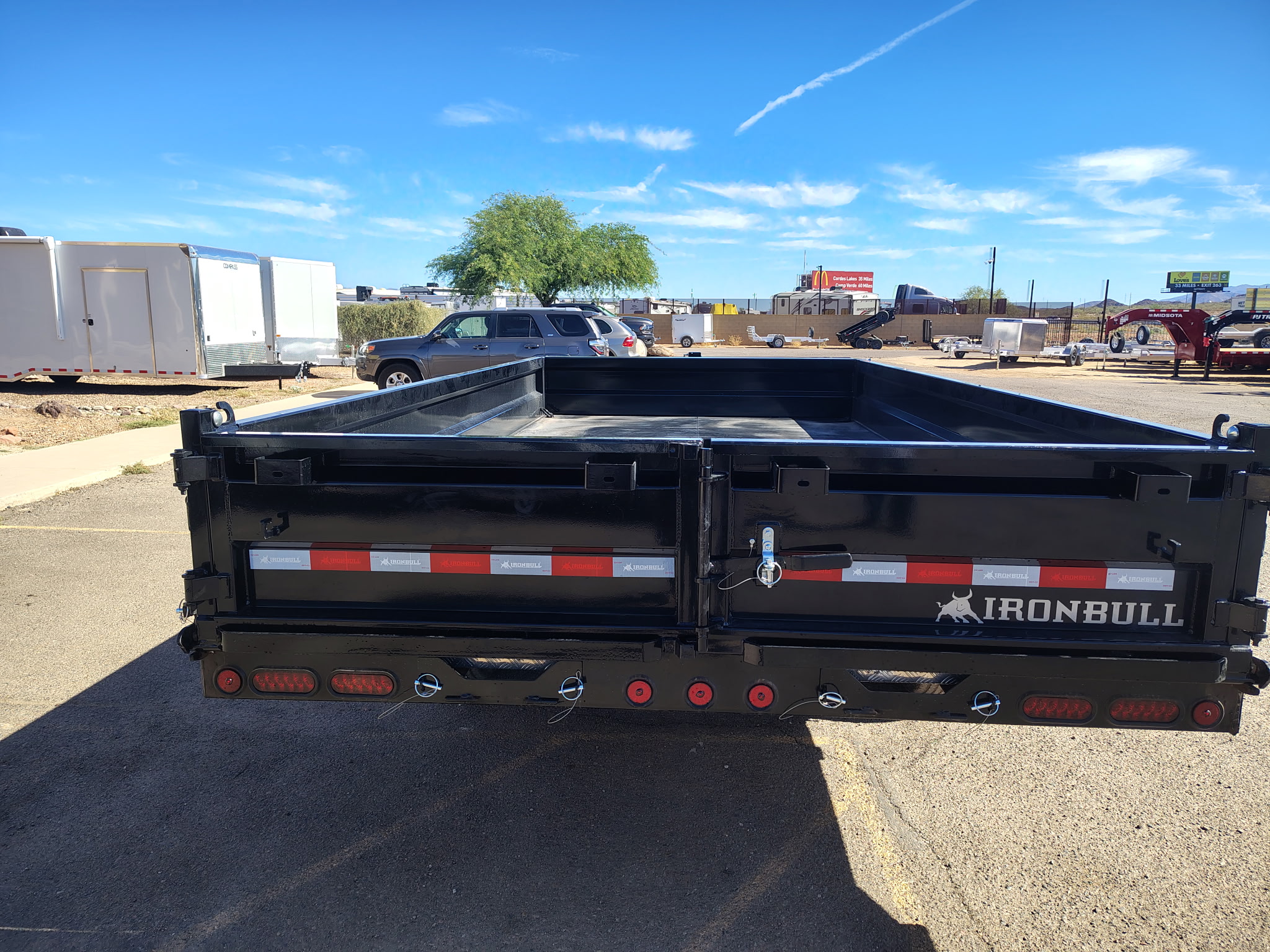 Norstar 16x96 IronBull Tandem Axle Deckover Dump, 15K GVWR, 18" Fold Down Sides, Hydraulic Jack - Stock #NST1507 - Image 9 of 13