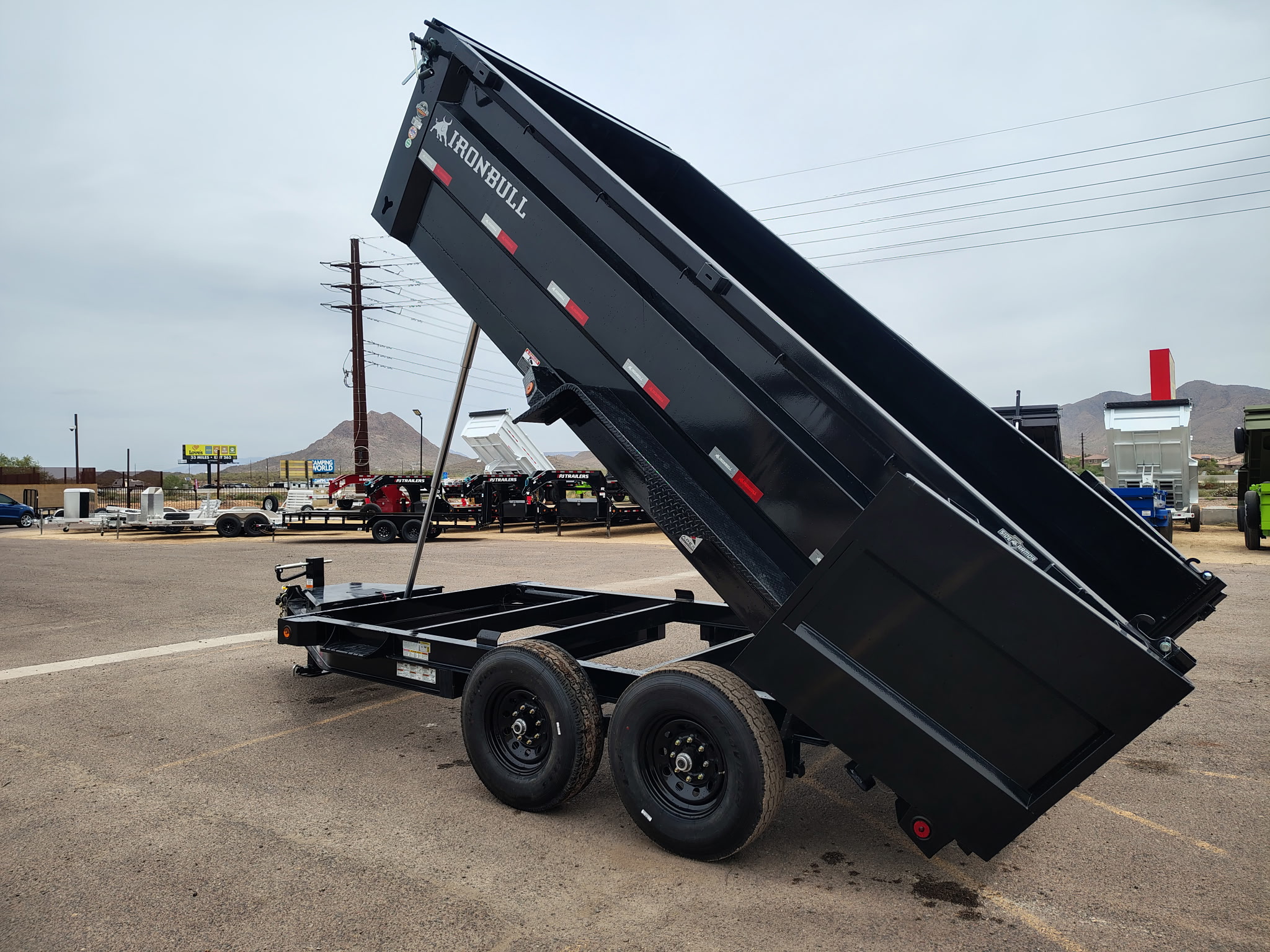Norstar 14x83 IronBull Tandem Axle Dump, 15K GVWR, 36" Sides, Solar Charger, 14 Ply Tires - Stock #NST1373 - Image 9 of 15