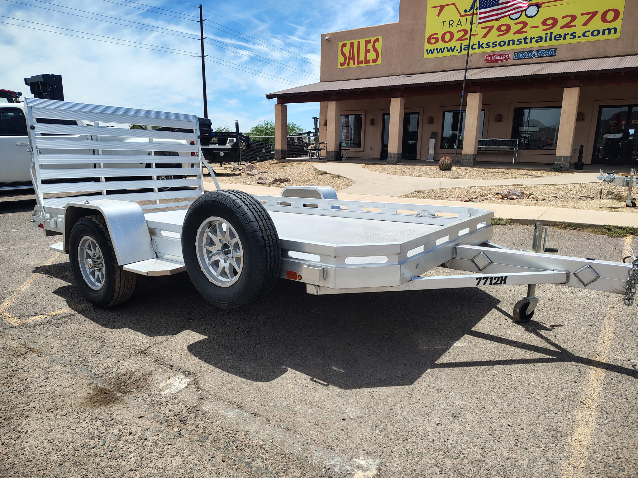 Aluma 12'x77" Aluminum Utility Trailer w/ Tailgate (7712H)